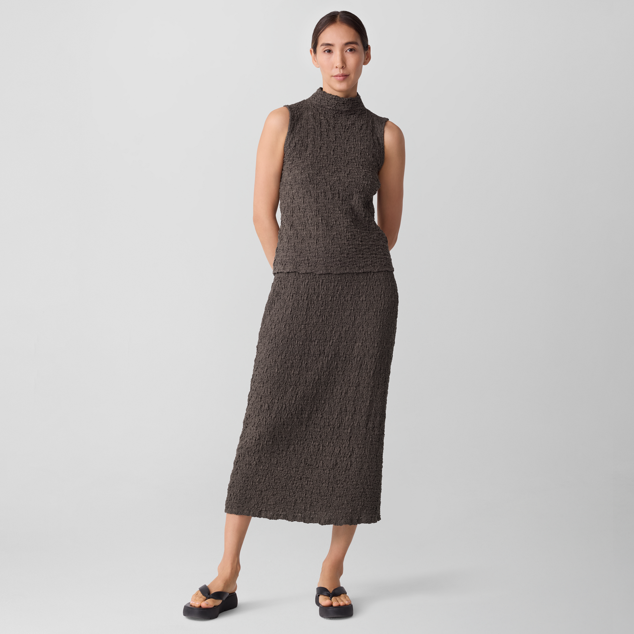 スカート [OVERDUE FLAIR] JACQUARD PENCIL SKIRT : Ivory JACQUARD PENCIL SKIRT - overdue flair