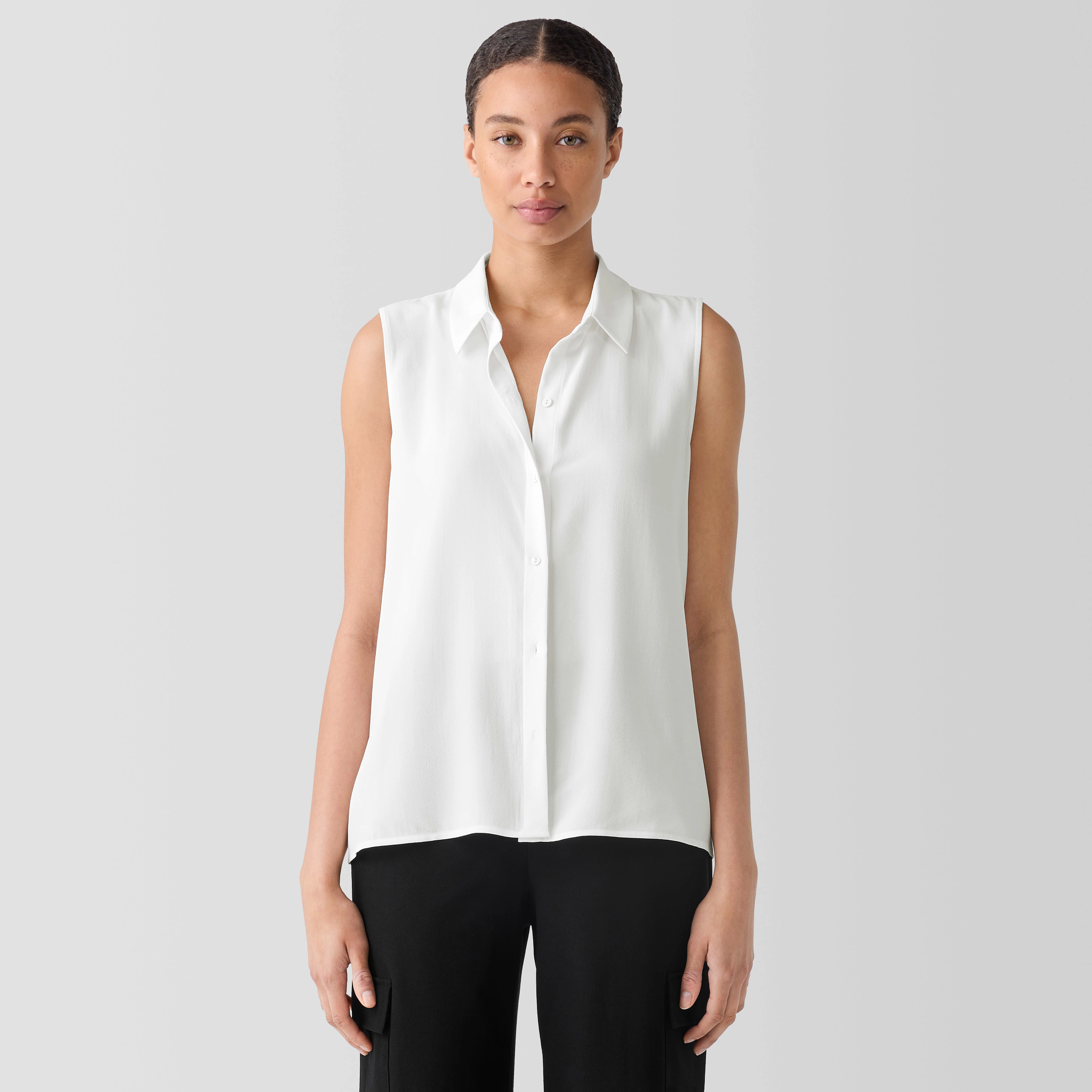 ★andar★ PK Sustainable Collar Slim Fit Sleeveless Womens Half Zipper Workout Top Racerback Yoga Short Tank