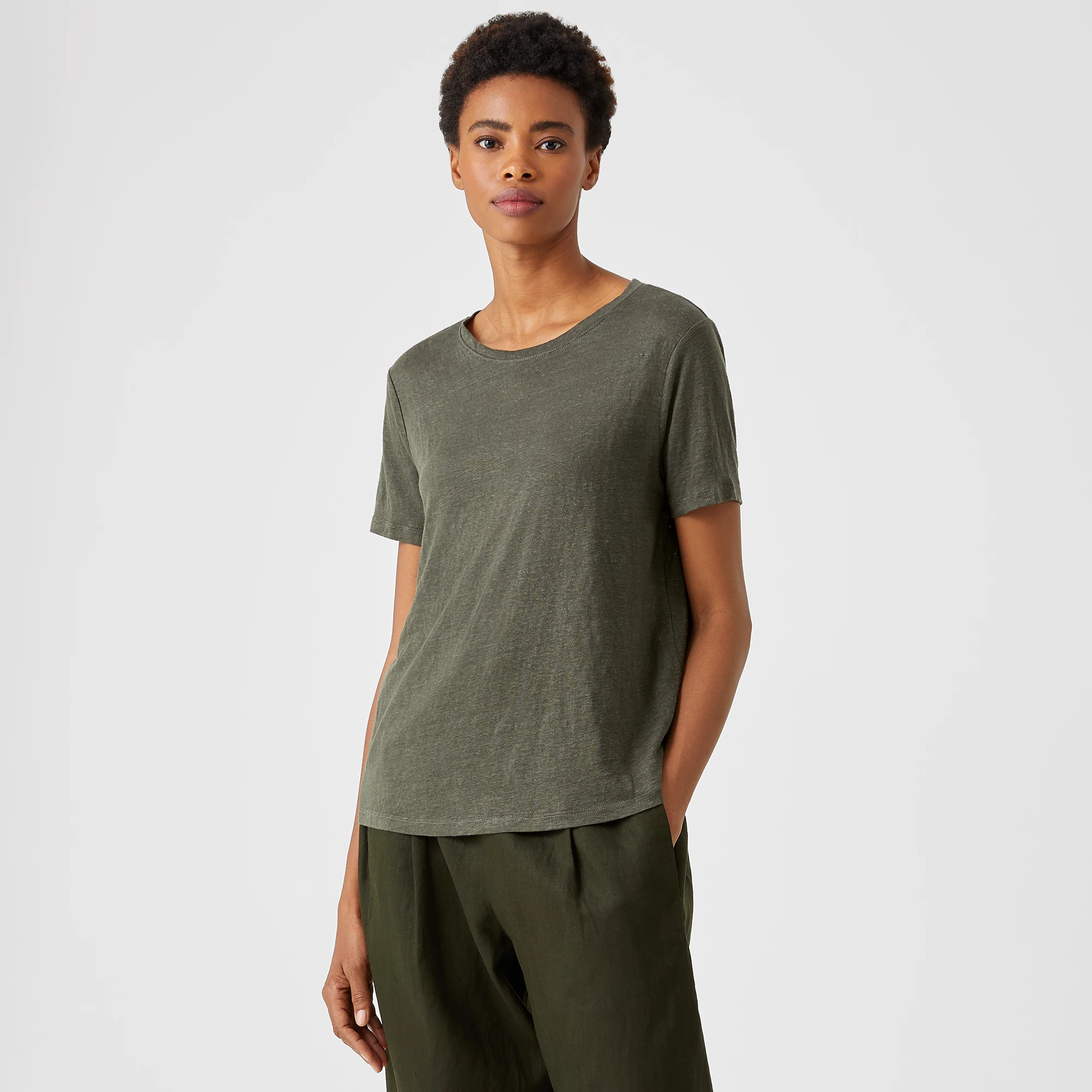 Organic Linen Jersey Short-Sleeve Tee 