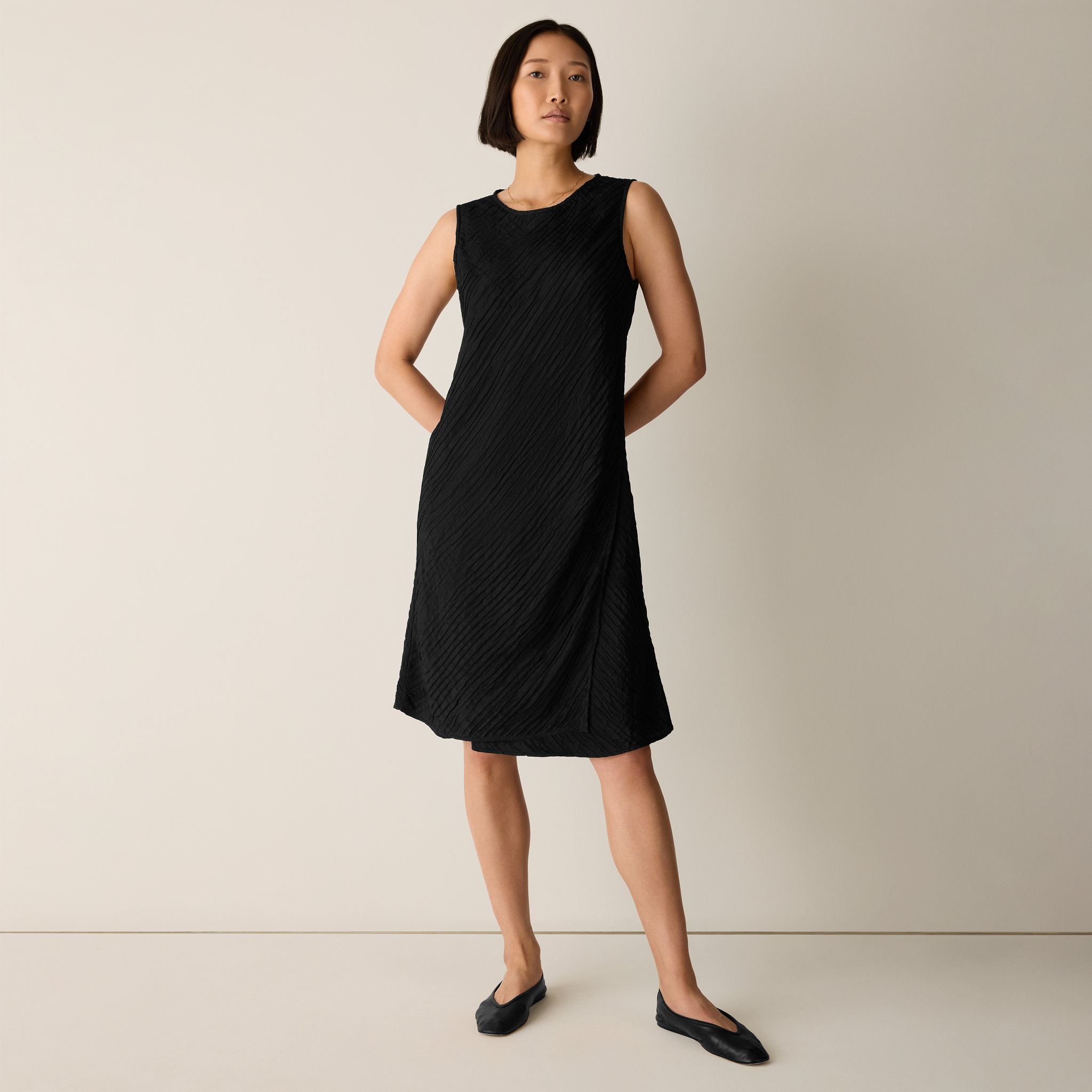 Textured Silk Jacquard Wrap Dress