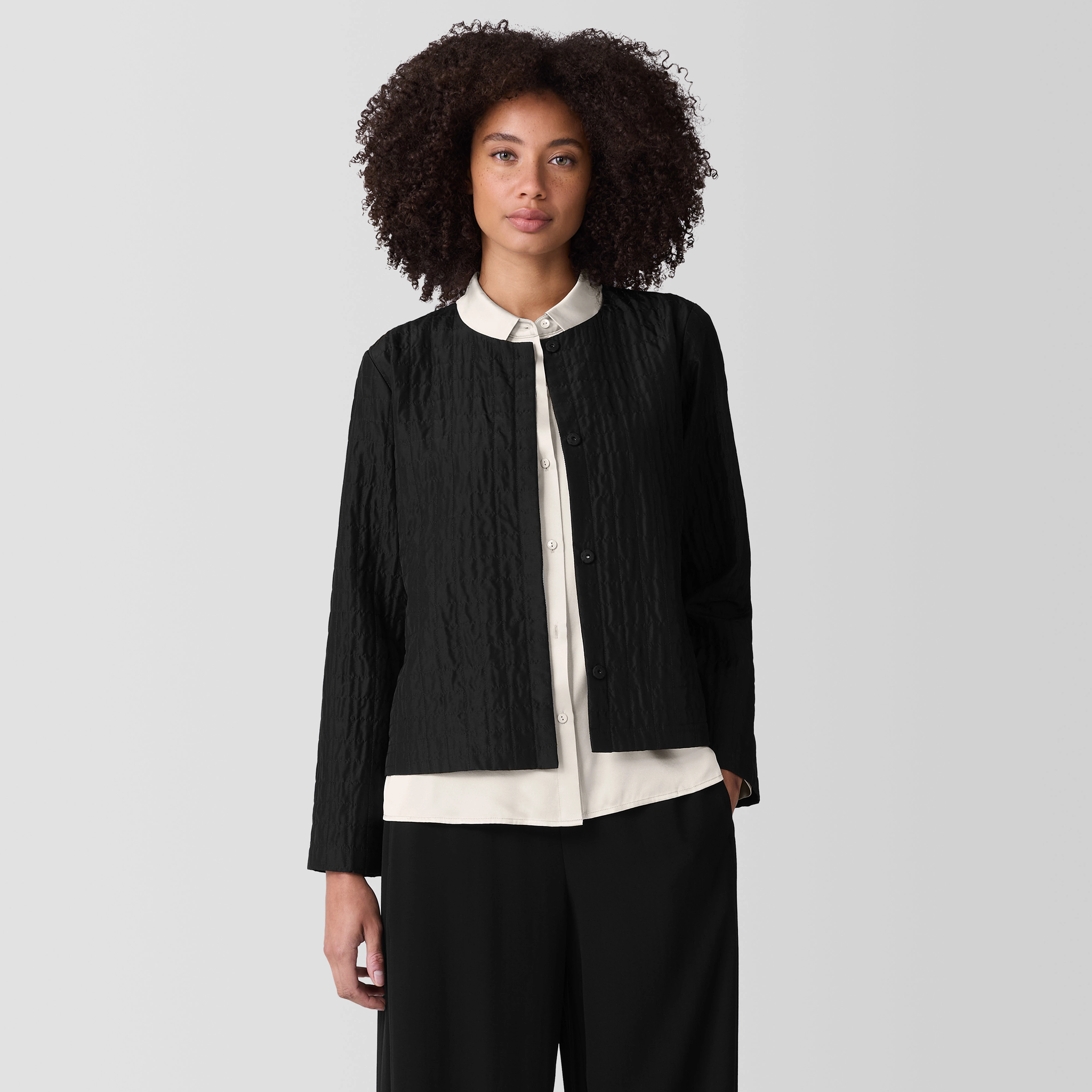 ★RECTO★RC SIGNATURE CURVED NECK LONG JACKET★5690★Black★ RECTO - Official Website