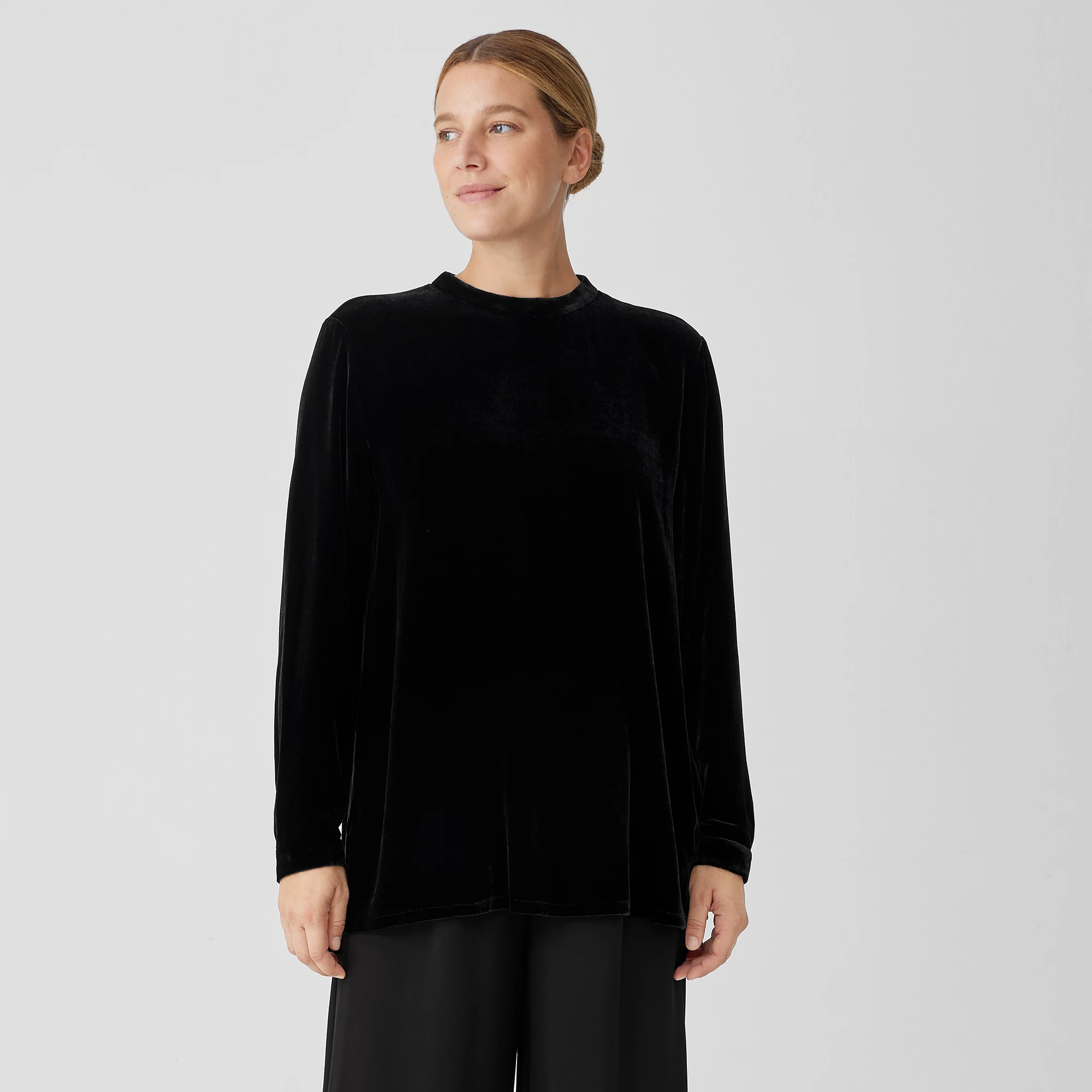 eileen fisher velvet tunic top