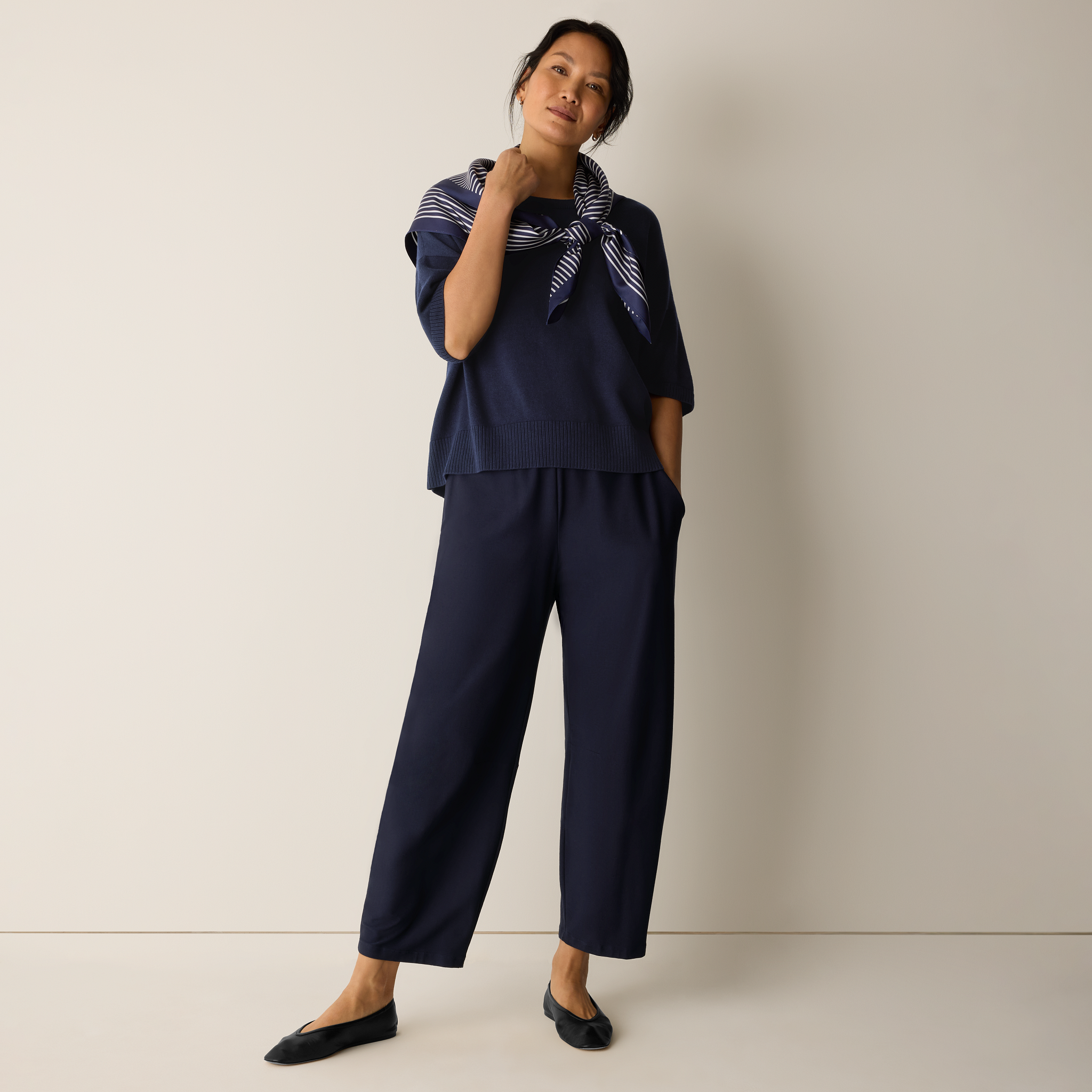 Washable Stretch Crepe Arch Pant