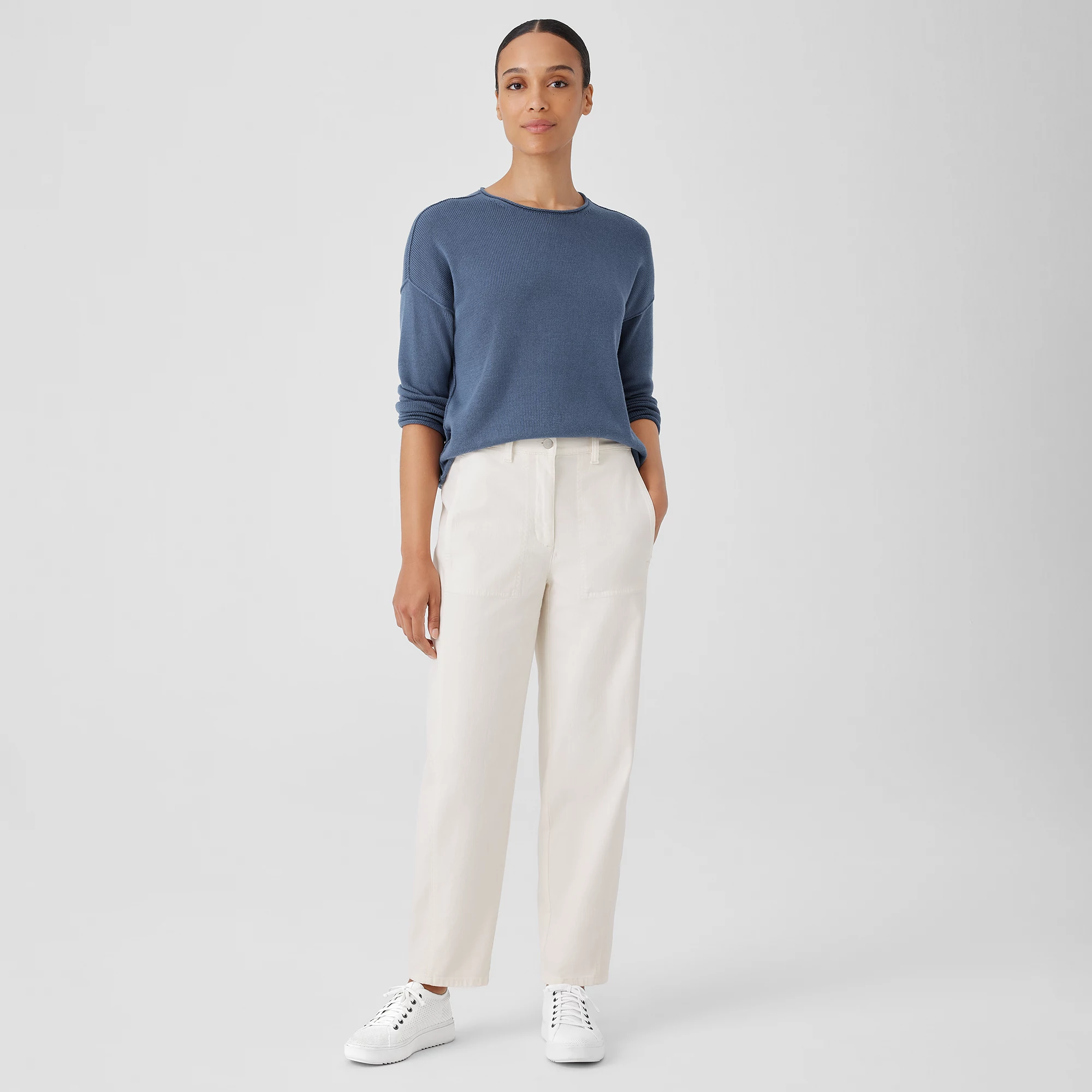 Undyed Organic Cotton Denim Lantern Jean