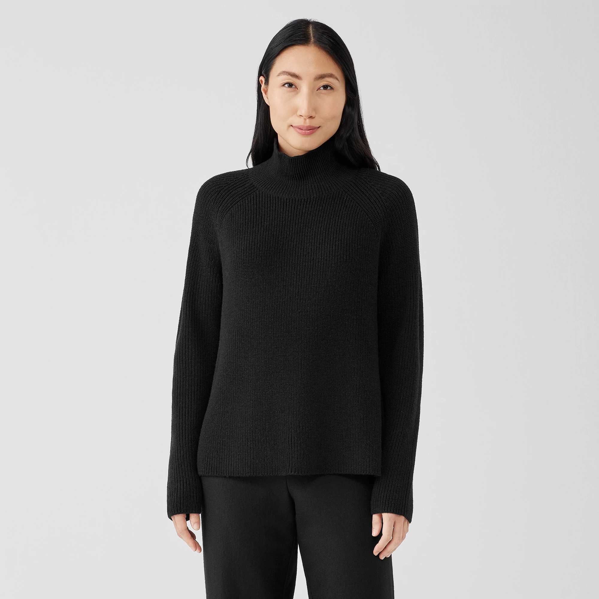 Merino Turtleneck Top in Regenerative Wool | EILEEN FISHER
