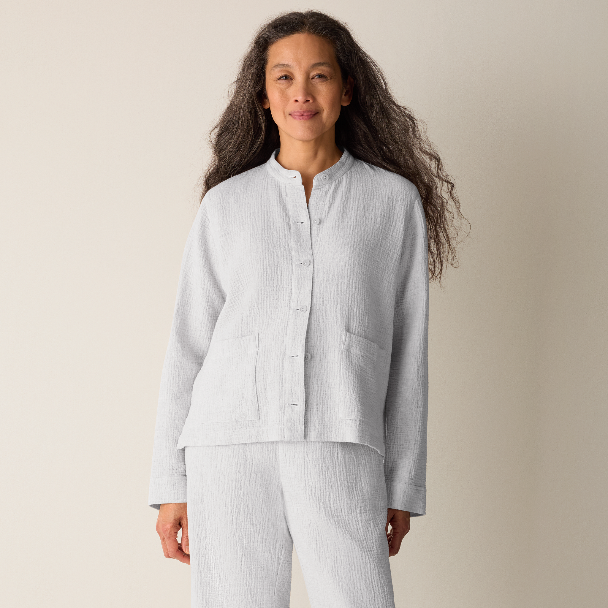 Organic Cotton Doubleweave Shirt Jacket from EILEEN FISHER - $188
