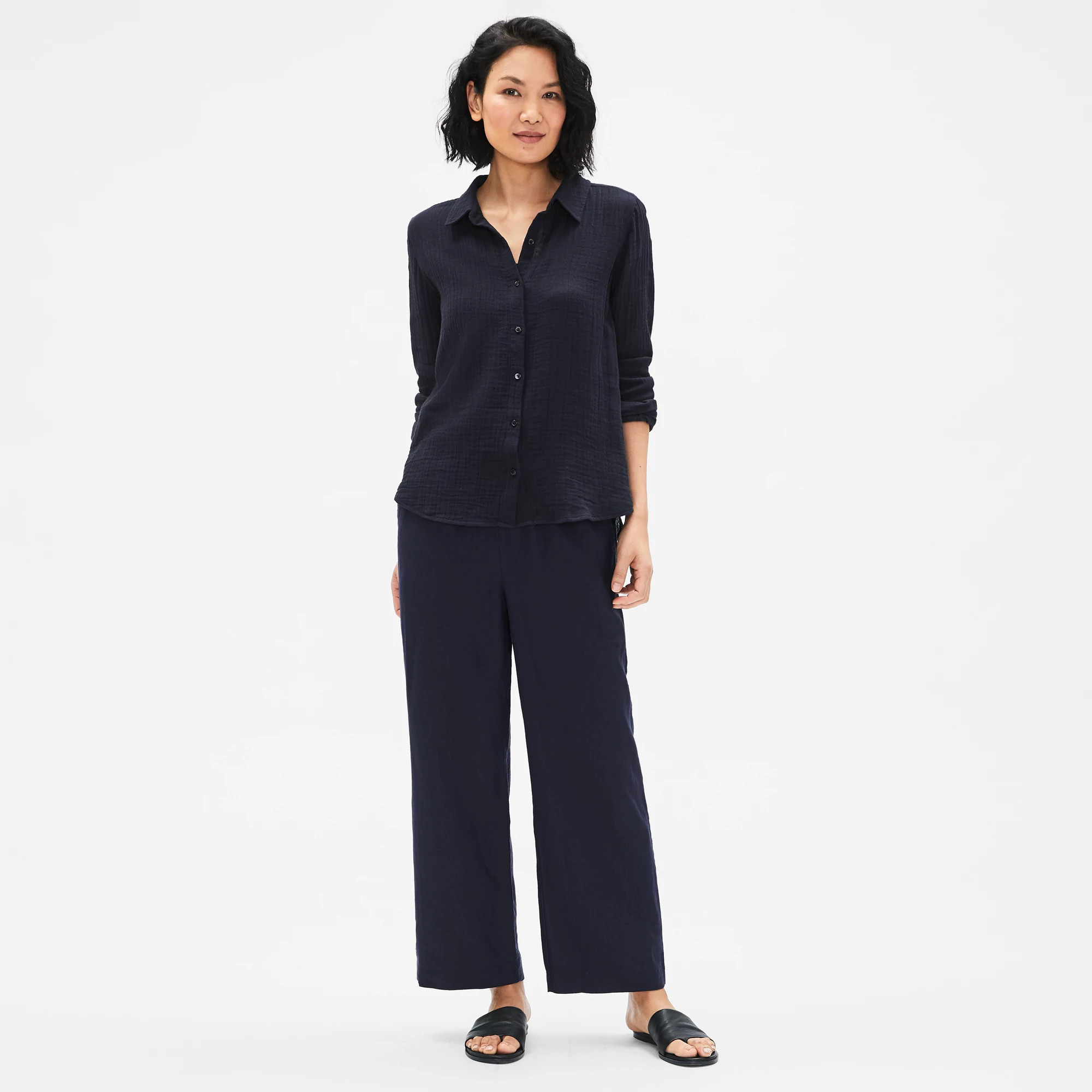 Organic Linen Straight Pant EILEEN FISHER