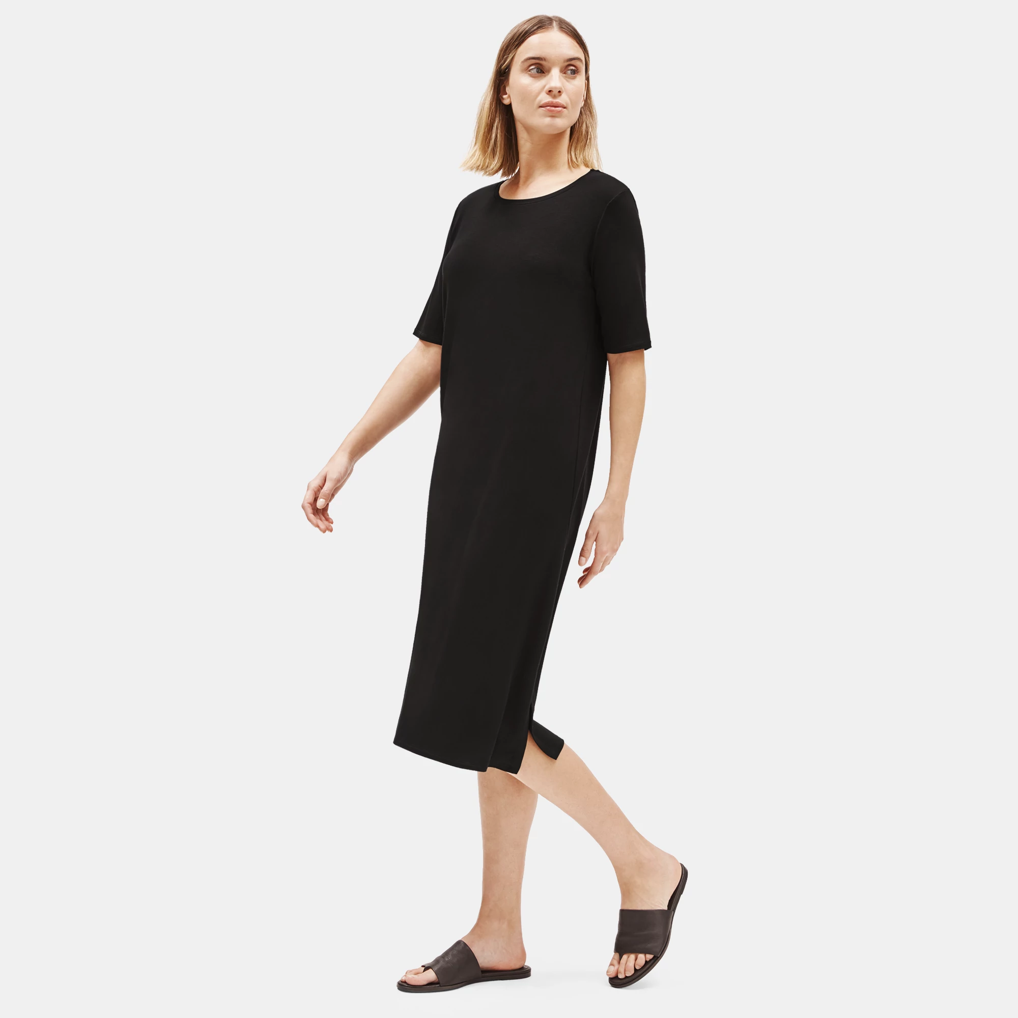 ELS Lace Embellished Striped Dress - Black - Fishers main image 0