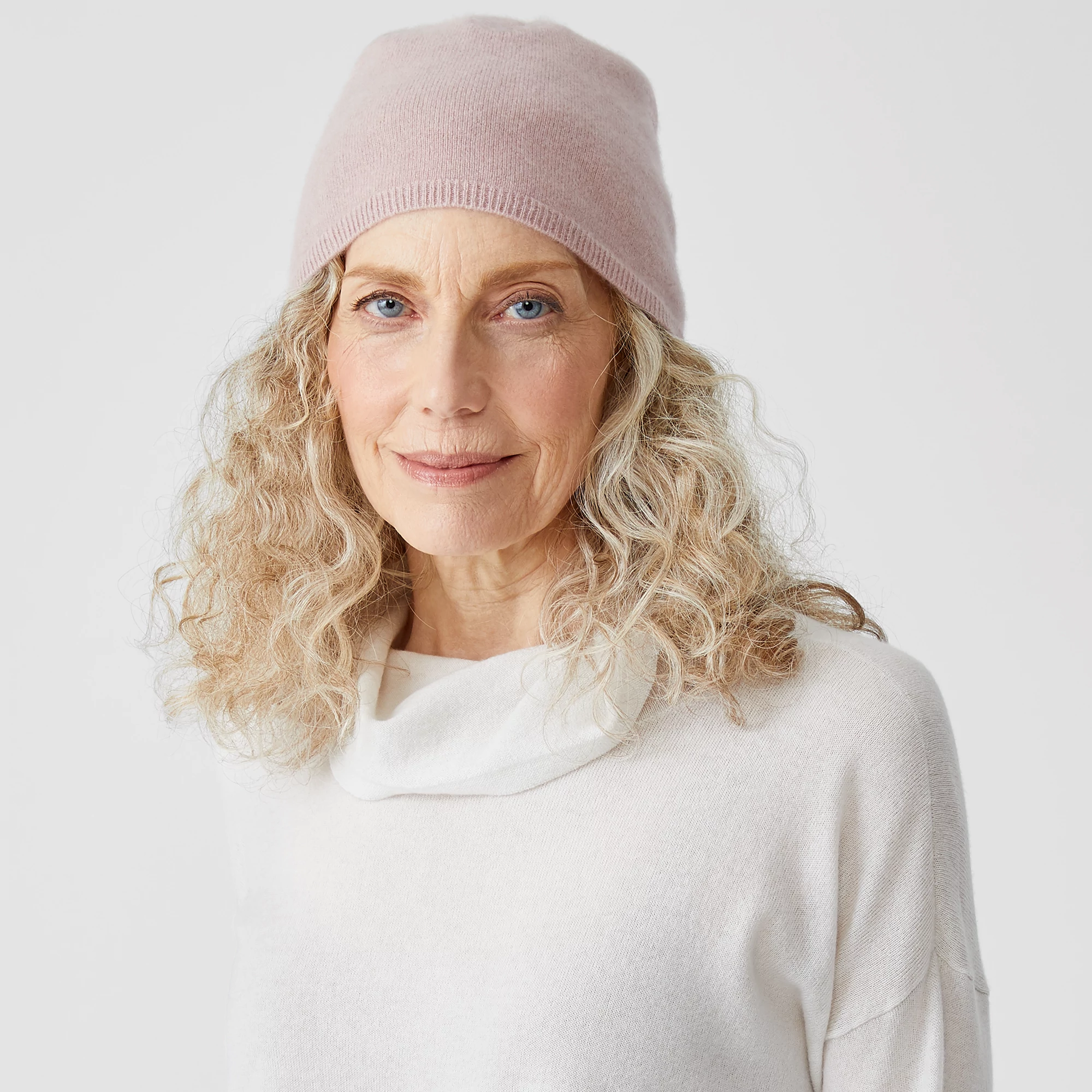 NWT Eileen Fisher Maple Oat Lofty Recycled Cashmere Hat Cashmere Silk Bliss Hat | EILEEN FISHER main image 2
