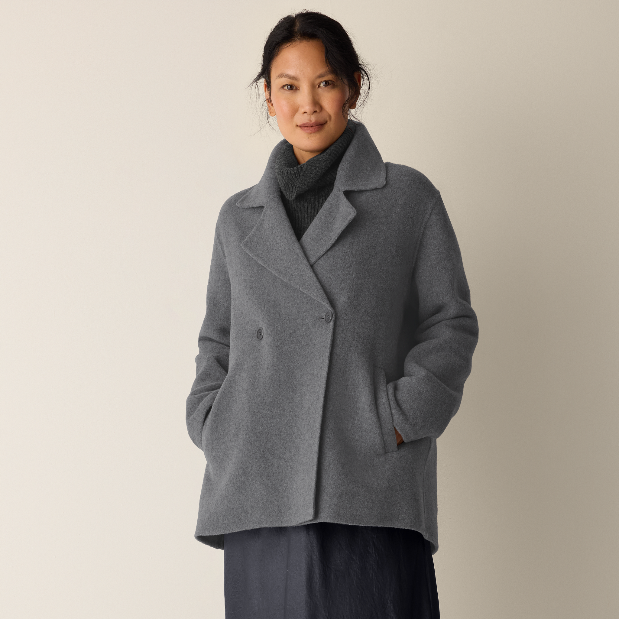 【新品未使用】LIDNM FINE WOOL MINIMAL HALF COAT LIDNM（リドム）の「FINE WOOL MINIMAL HALF COAT（その他