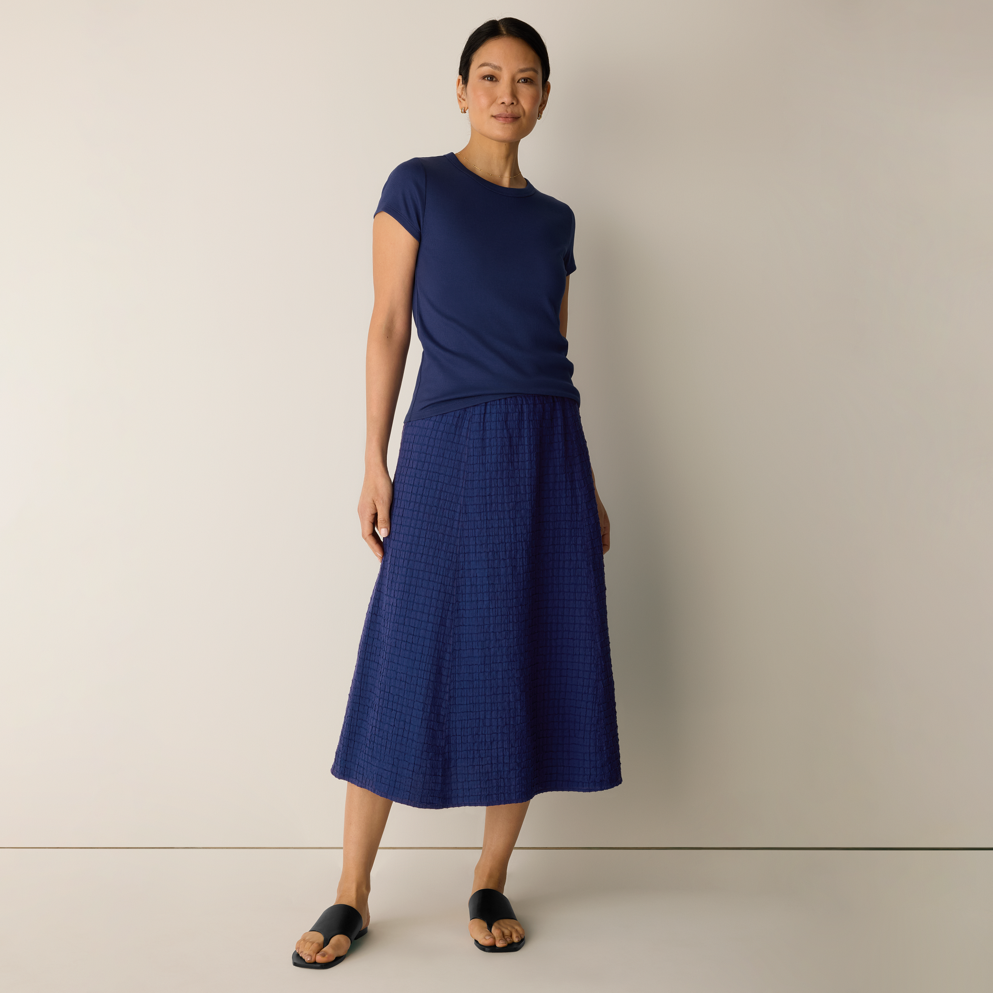 Organic Cotton Voile Box Skirt from EILEEN FISHER - $188