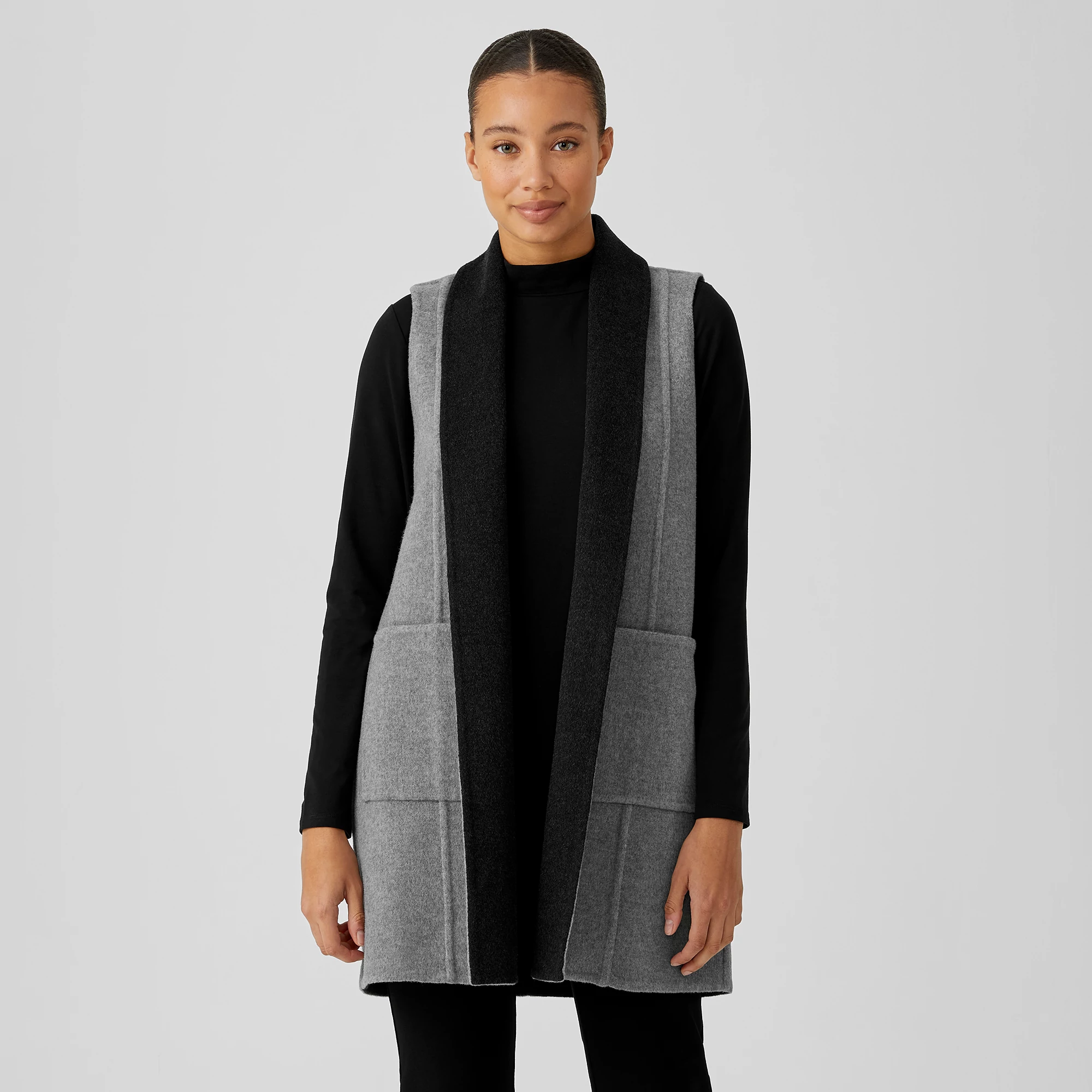 ベスト・ジレ Fendi Wool And Cupro Vest With Panels 20972064_51193535_600.jpg