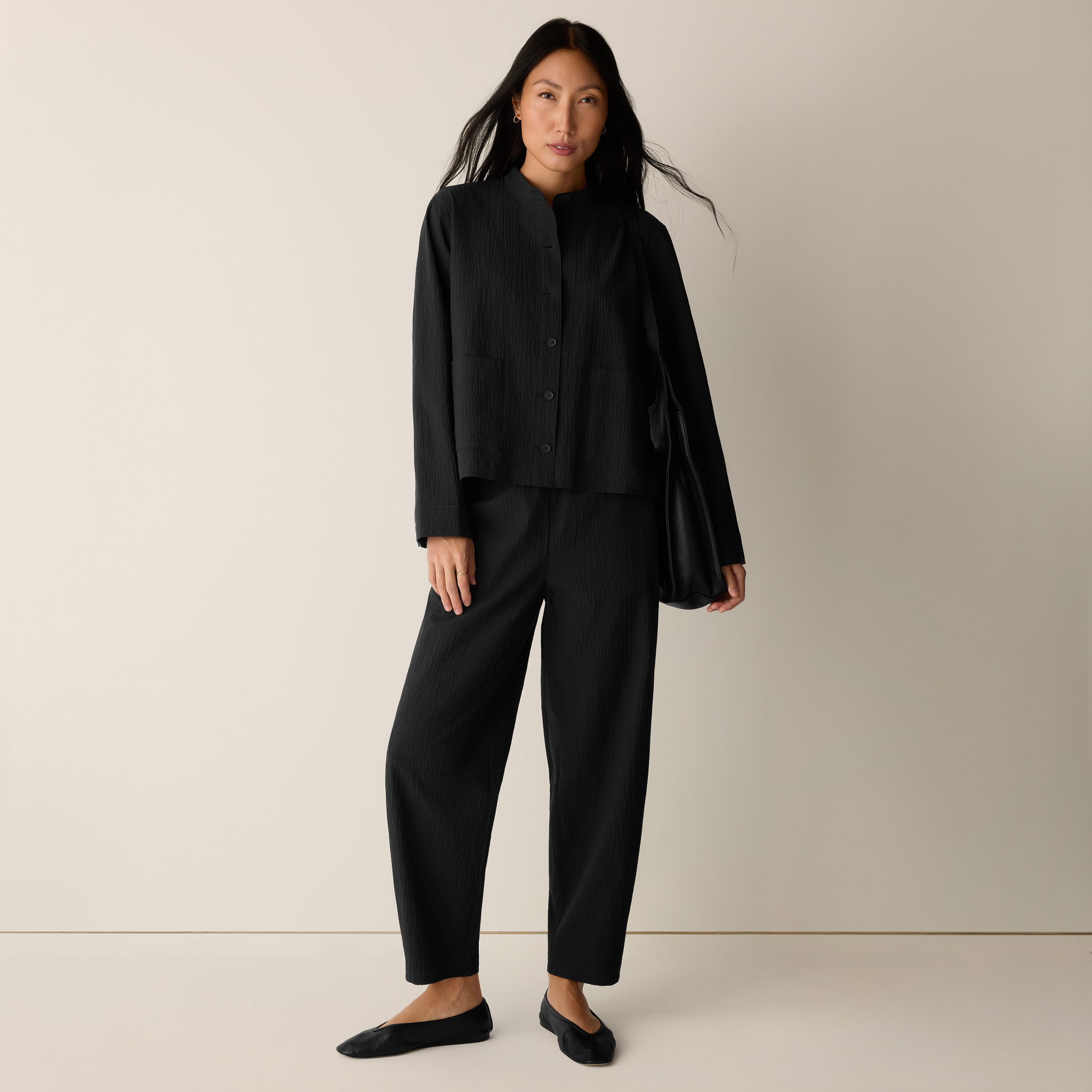 Organic Cotton Pucker Lantern Pant from EILEEN FISHER - $188