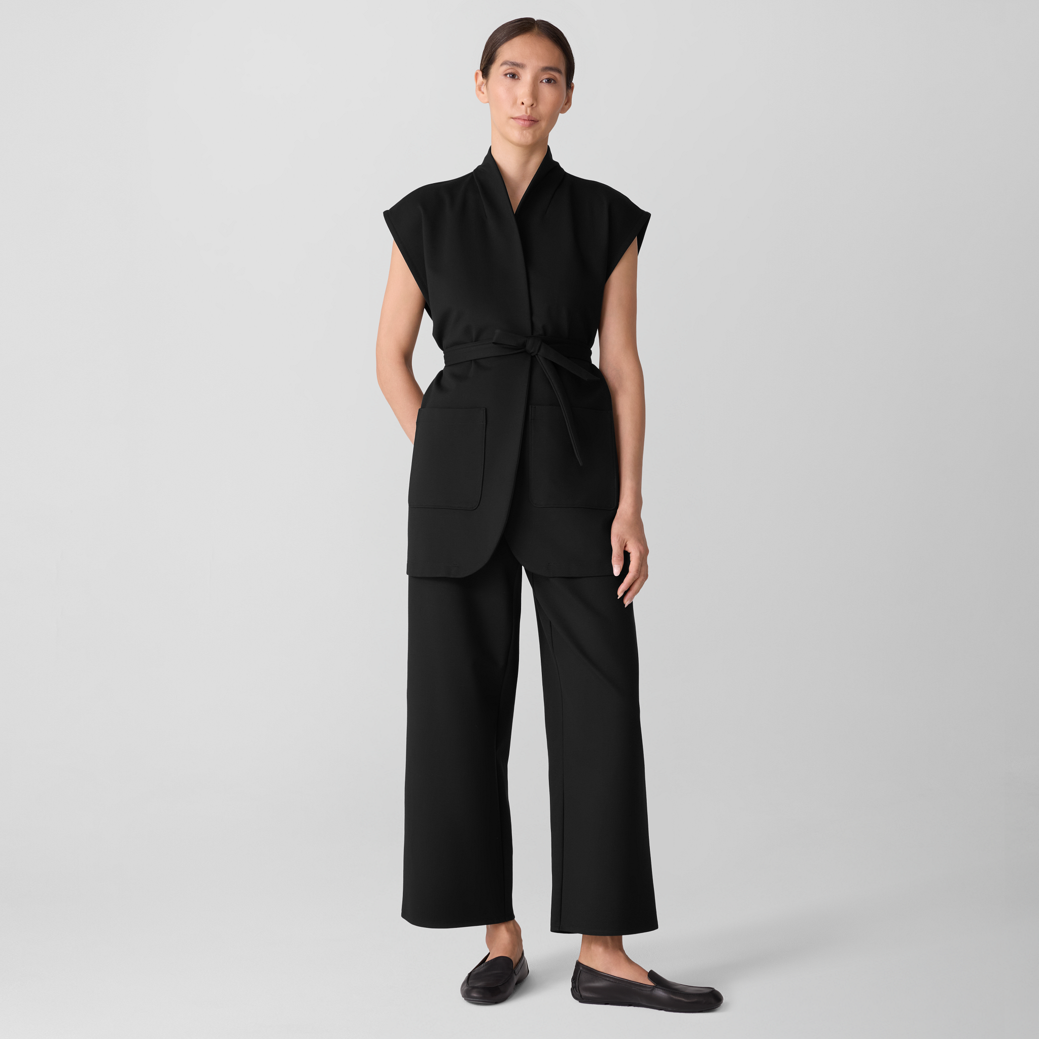 Washable Flex Ponte High Collar Vest from EILEEN FISHER - $175.20