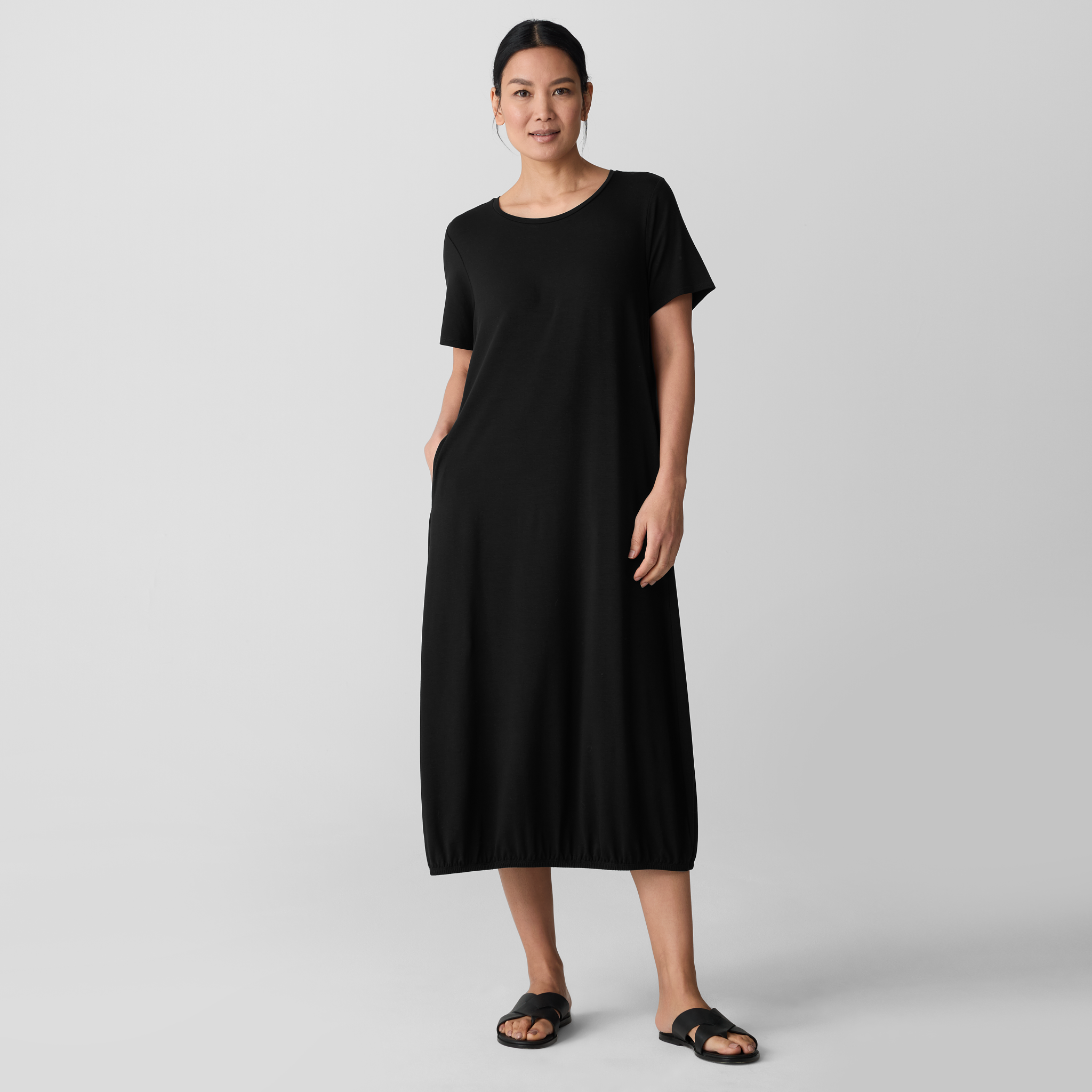 Fine Jersey Lantern Dress