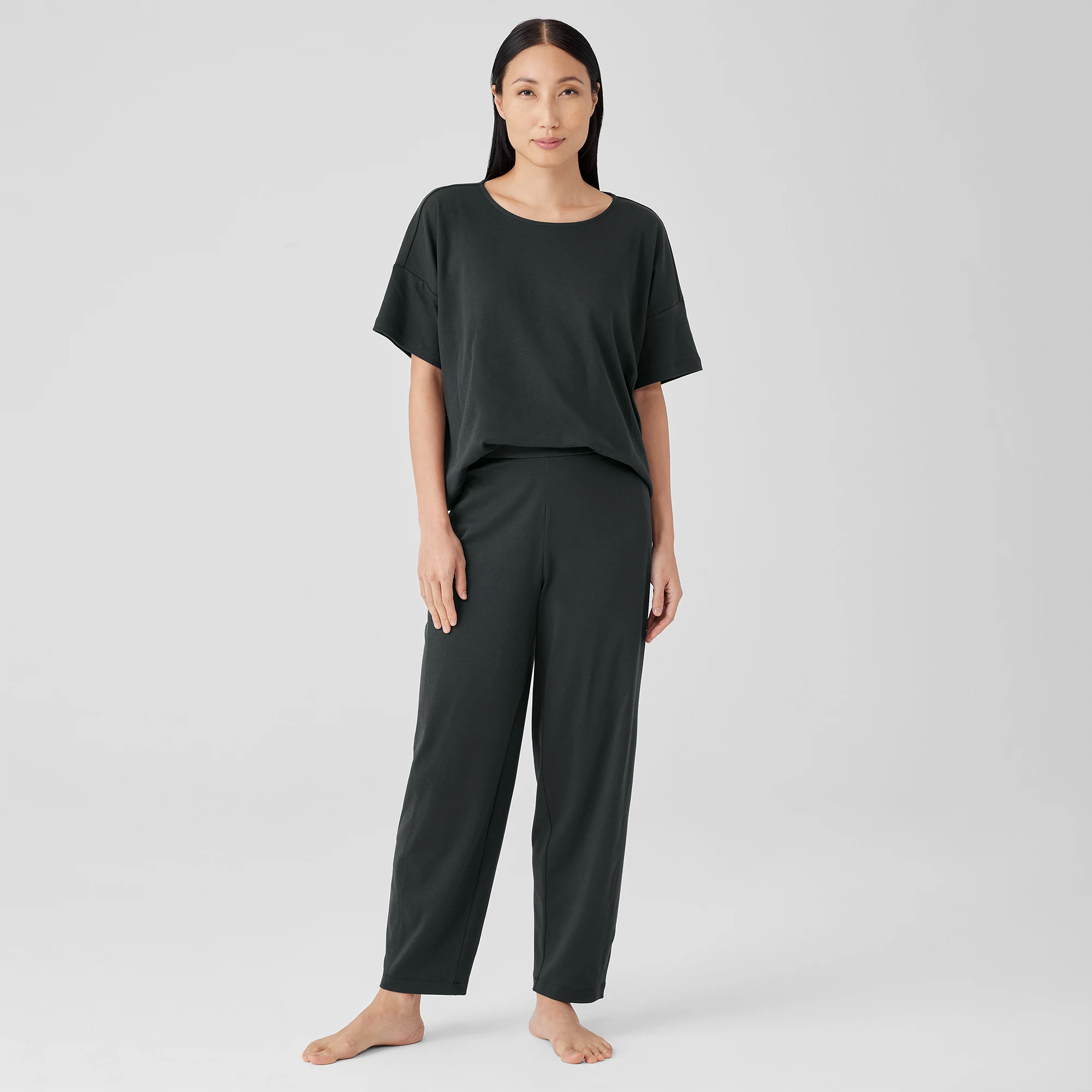 Organic Cotton Interlock Lantern Sleep Pant | EILEEN FISHER