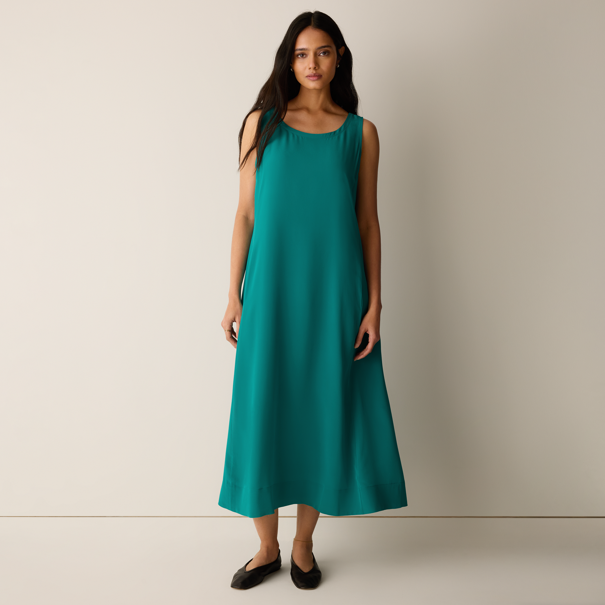 Silk Crepe de Chine Easy Dress from EILEEN FISHER - $398