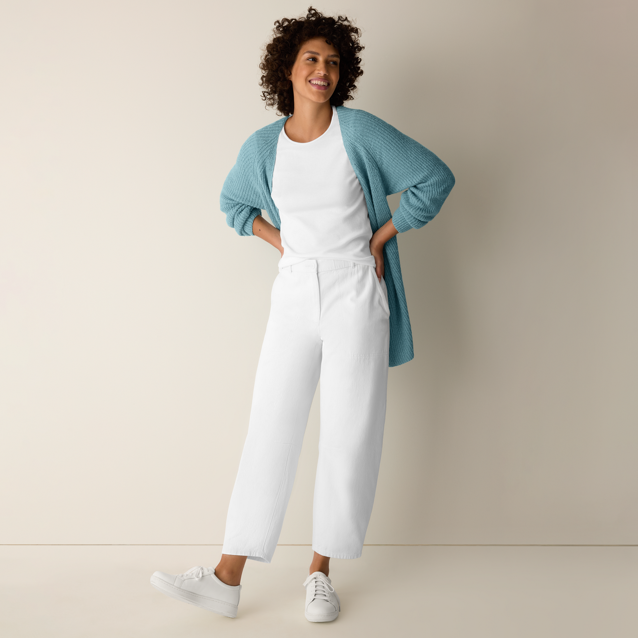 Garment-Dyed Utility Cotton Arch Pant from EILEEN FISHER - $198