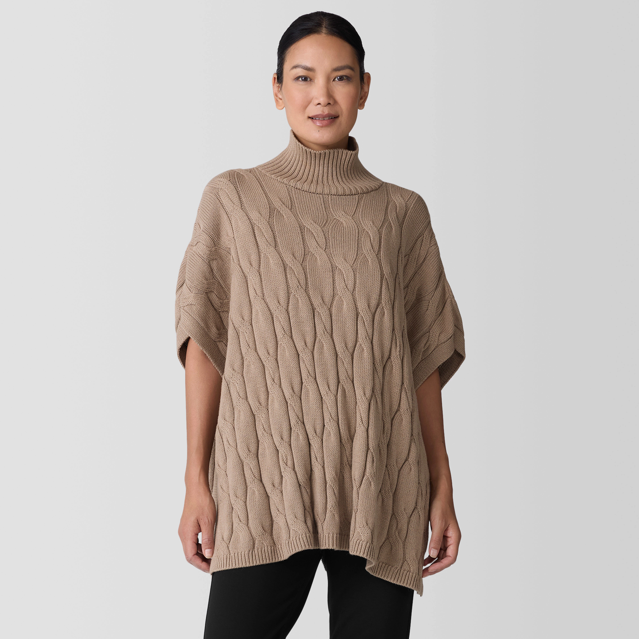 ニット+セーター Y&#39;s - Y&#39;s WOOL CABLE KNITTED WEARABLE PONCHO Y's - Y's WOOL CABLE KNITTED WEARABLE PONCHOの通販 by baum