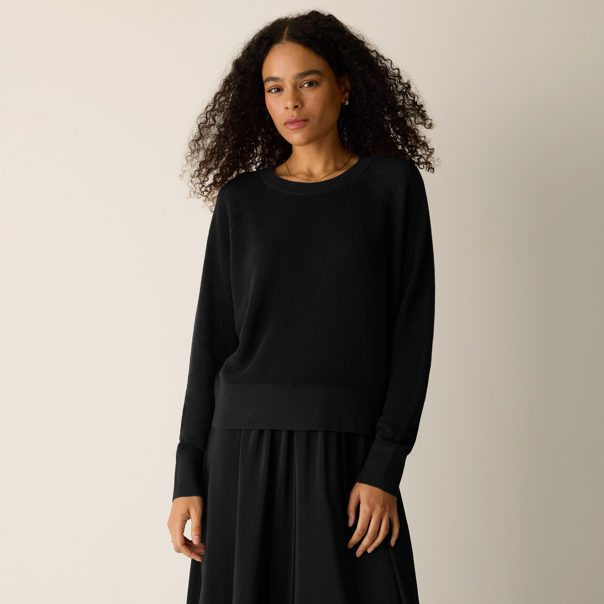 Organic Linen Cotton Wedge Sweater