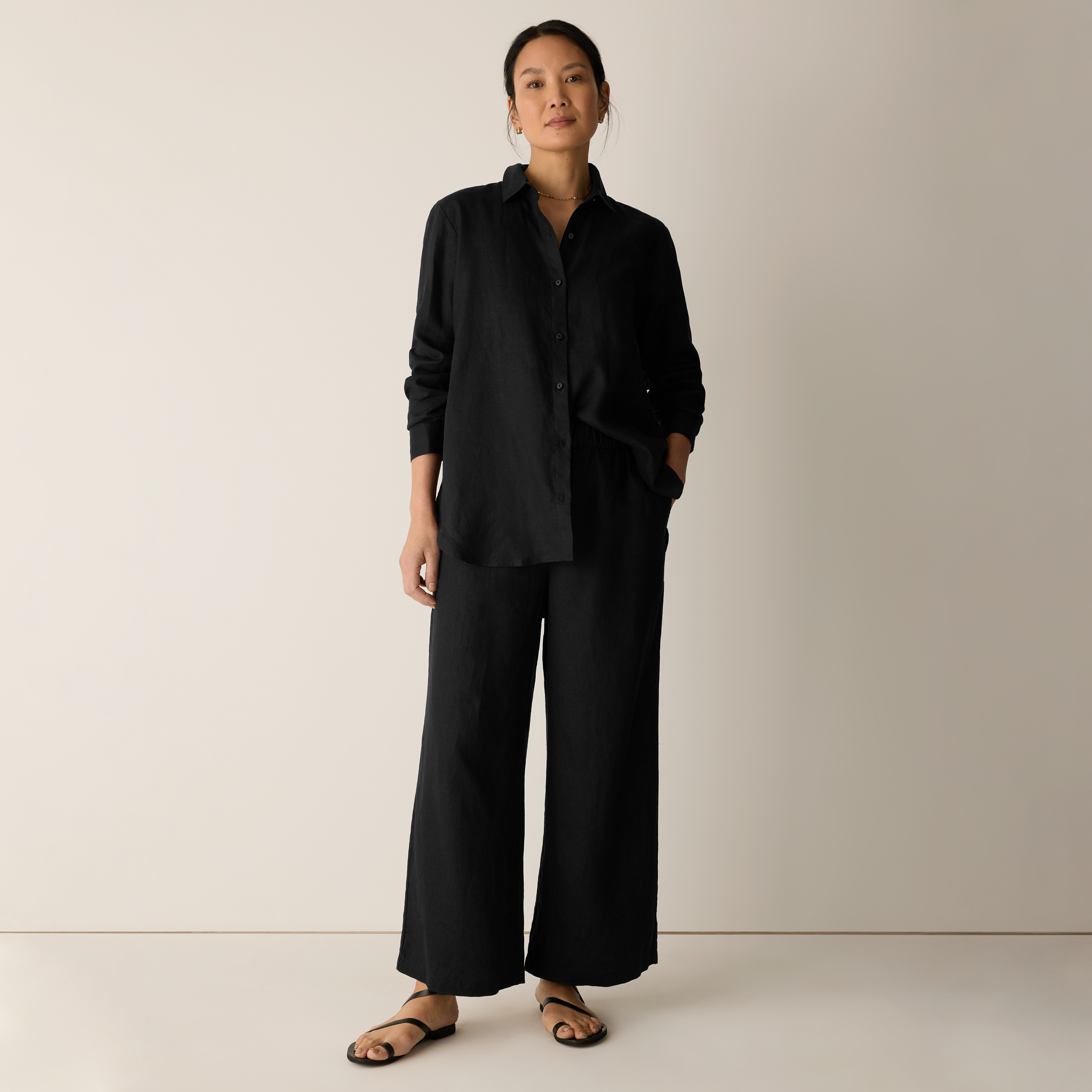 Organic Linen Wide-Leg Pant from EILEEN FISHER - $178