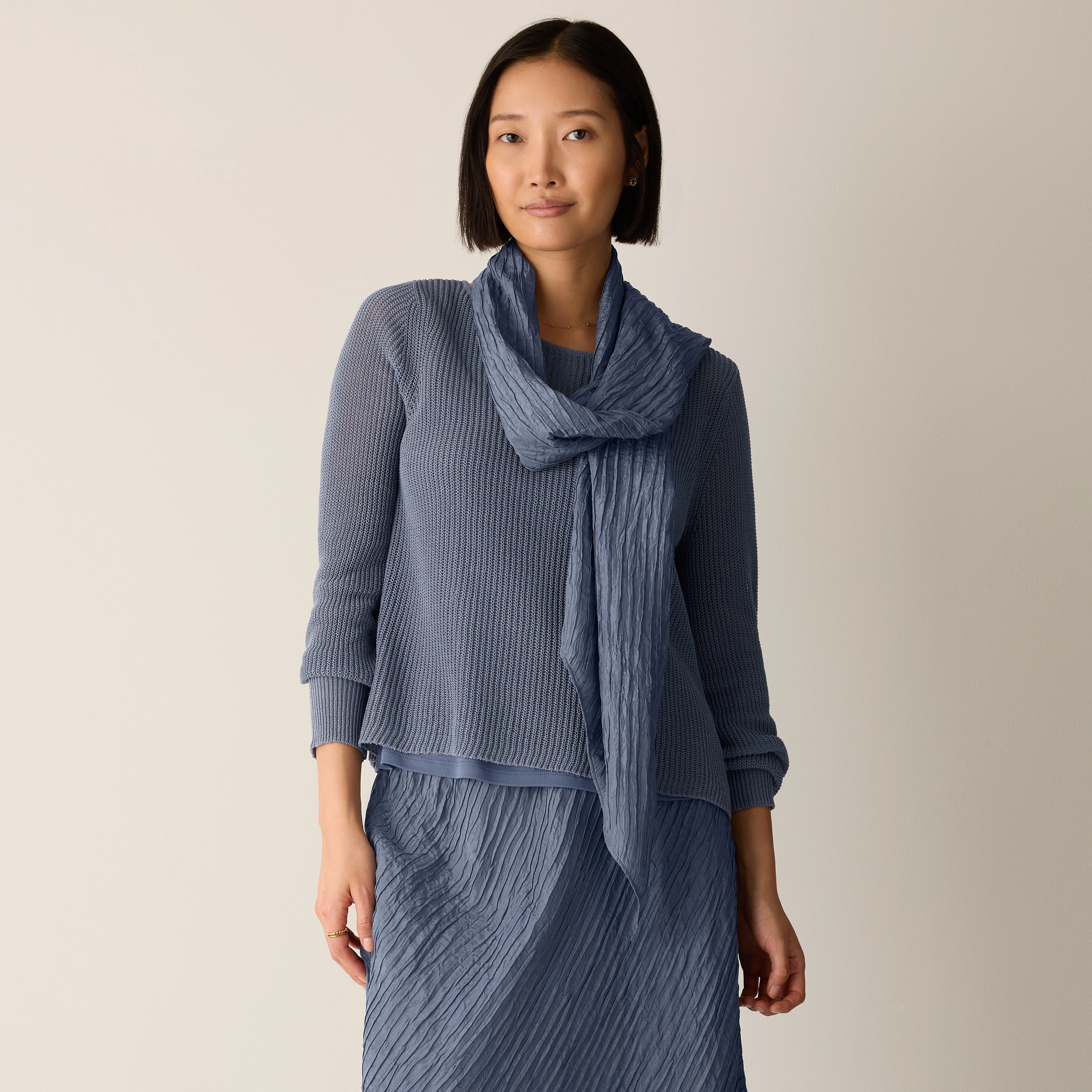 Textured Silk Jacquard Scarf