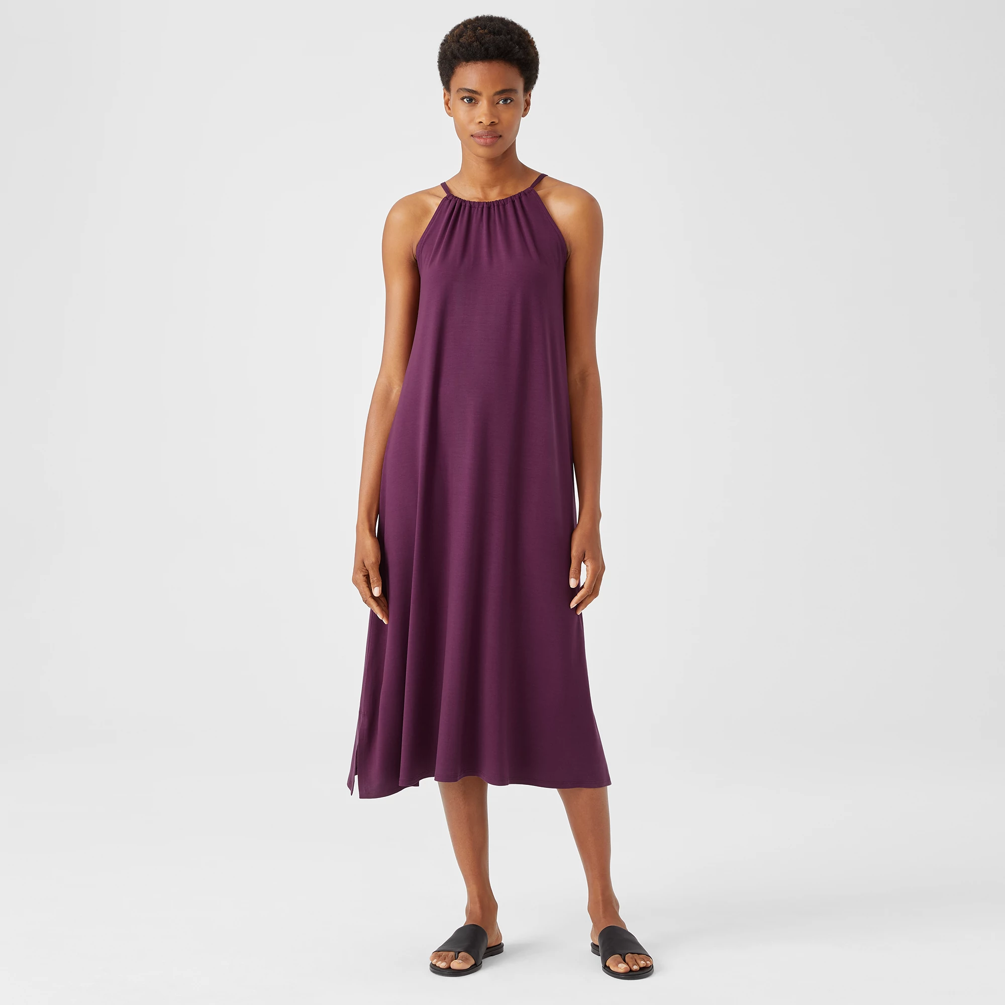Fine Jersey Halter Dress | EILEEN FISHER