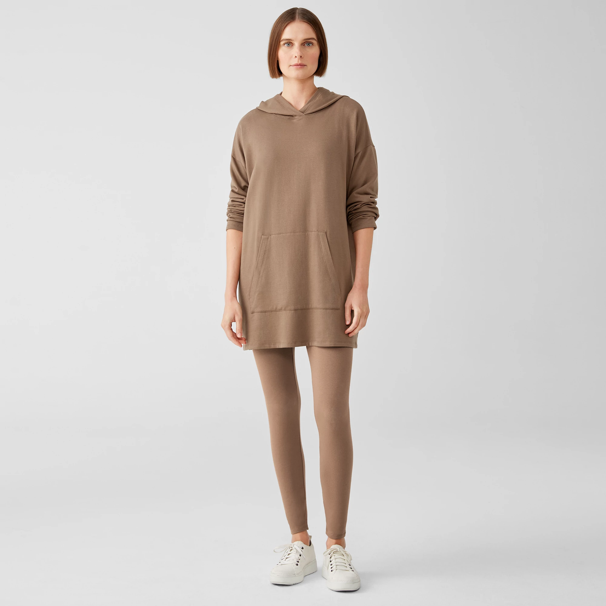 EILEEN FISHER Womens Black Stretch Heather Leggings