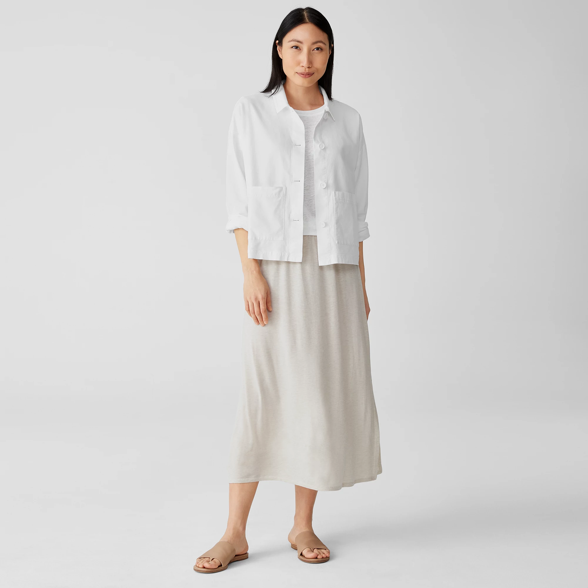 Fine Jersey Straight Skirt EILEEN FISHER