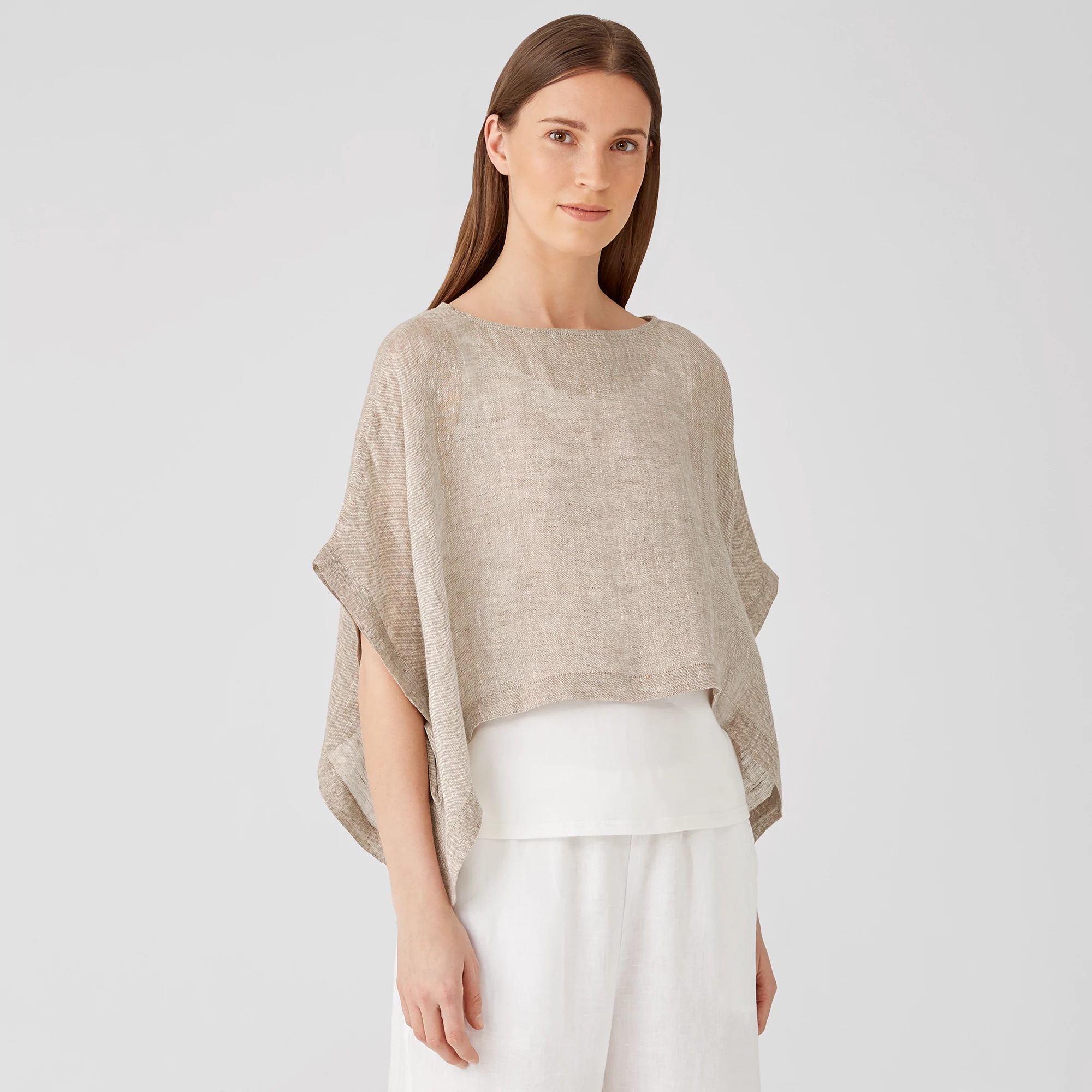 ifmeh × erinco　Reorder-Powdery tops Organic Cotton Jersey Striped Tee Dress | EILEEN FISHER