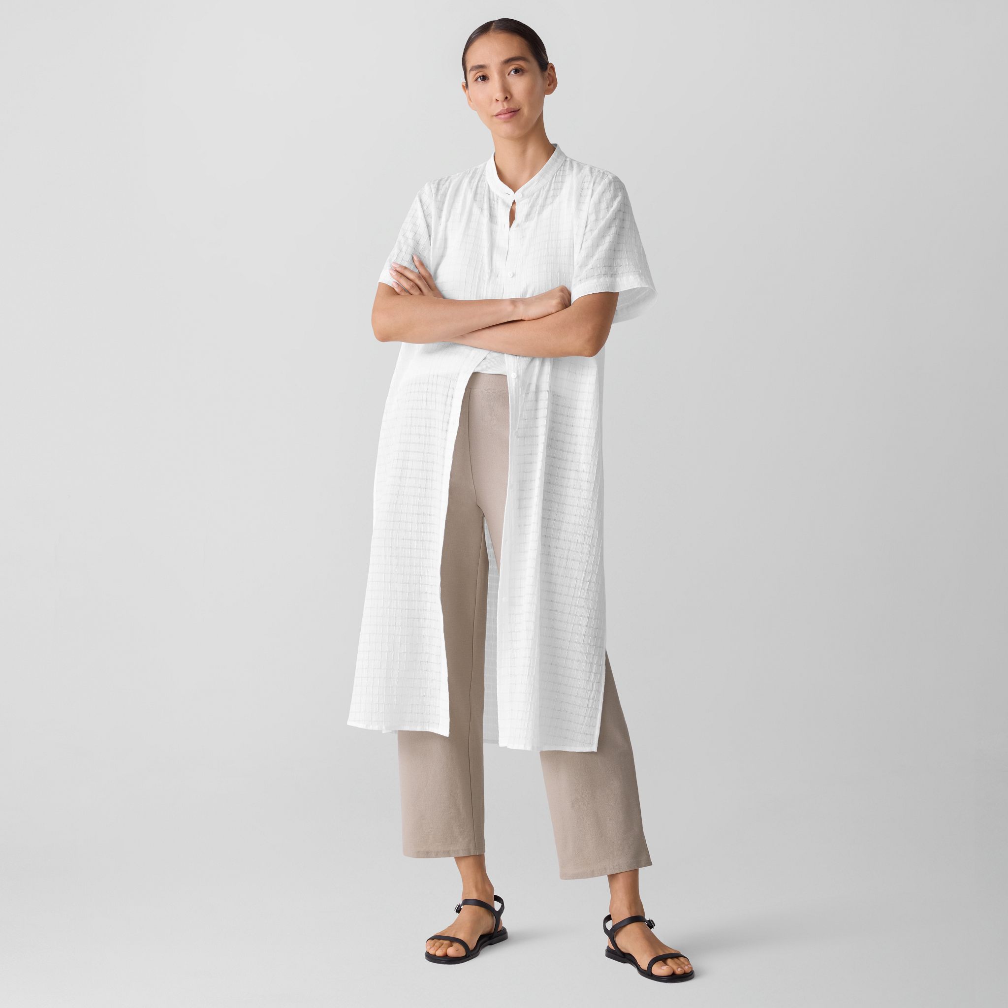 Washable Stretch Crepe Straight Pant | EILEEN FISHER