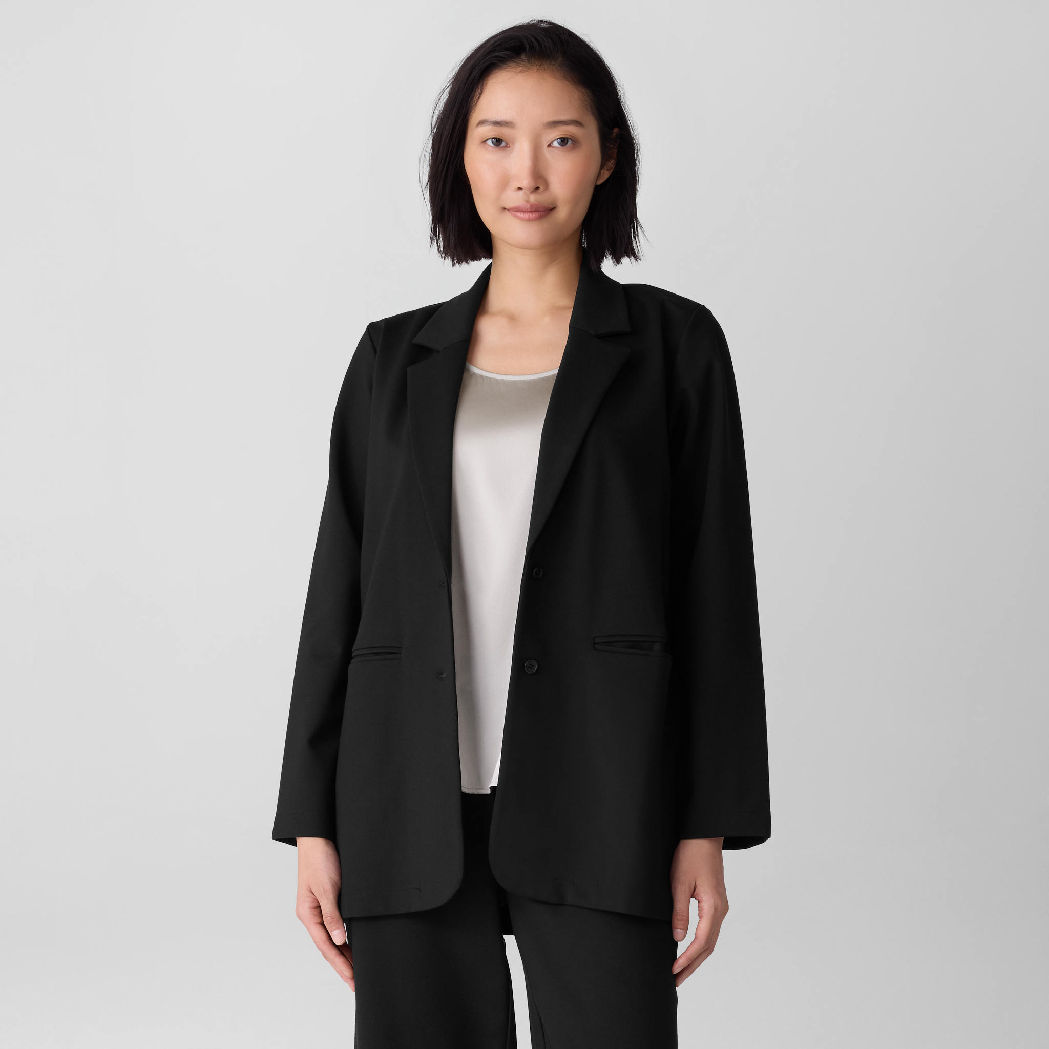 Washable Flex Ponte Long Blazer