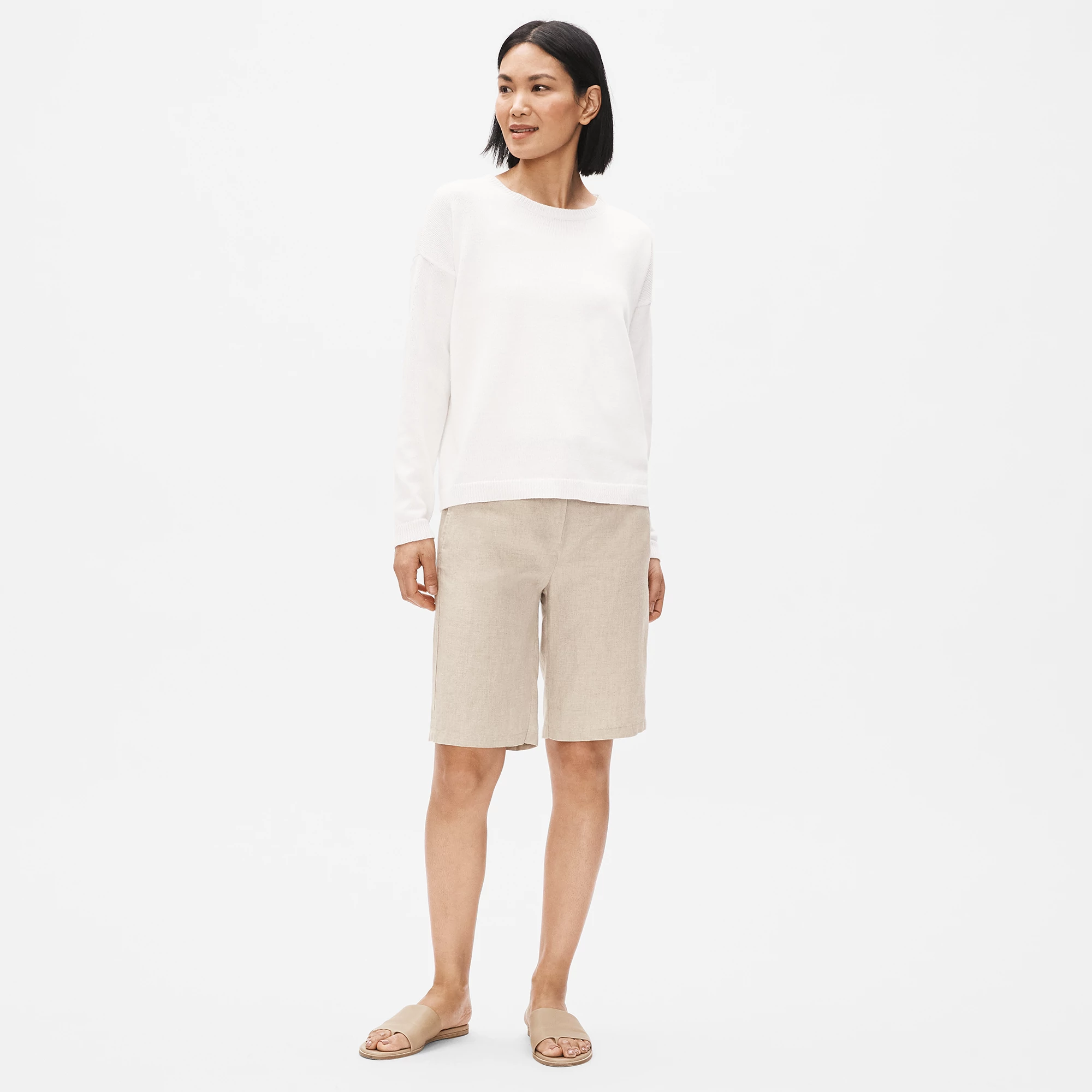 Organic Linen Shorts EILEEN FISHER