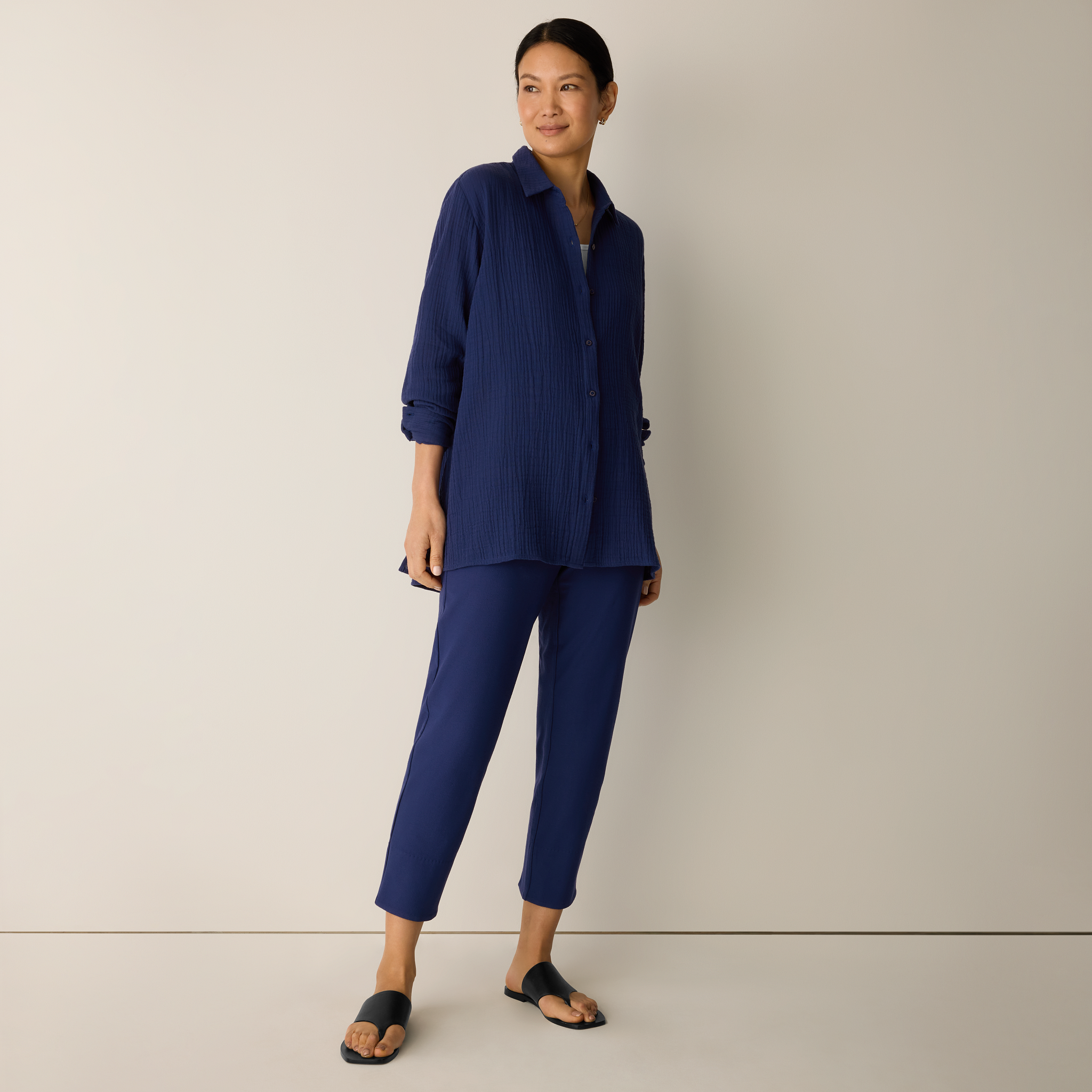 Washable Stretch Crepe Slim Pant from EILEEN FISHER - $218