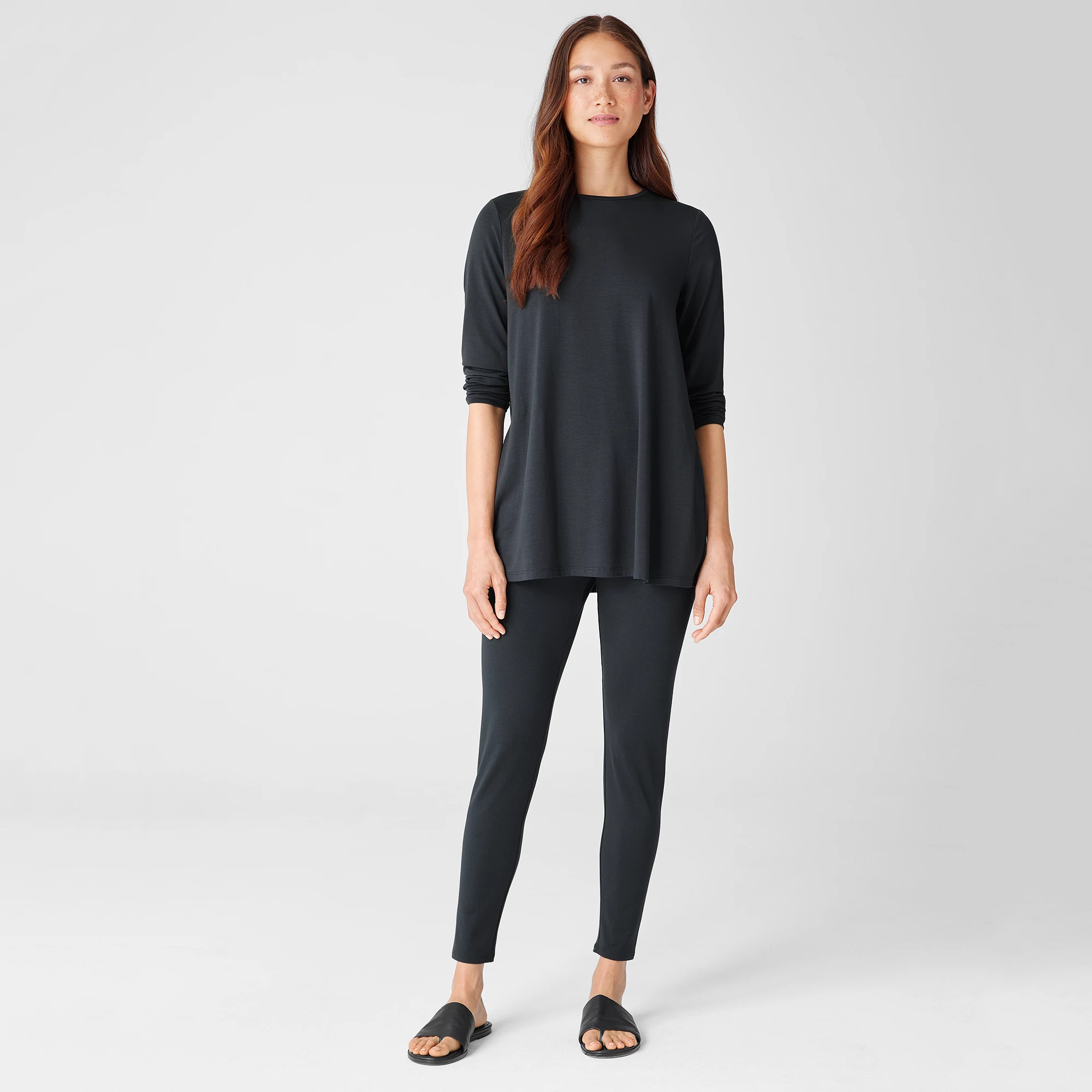 EILEEN FISHER Womens Gray Stretch Wear To Work Straight leg Pants main image 0