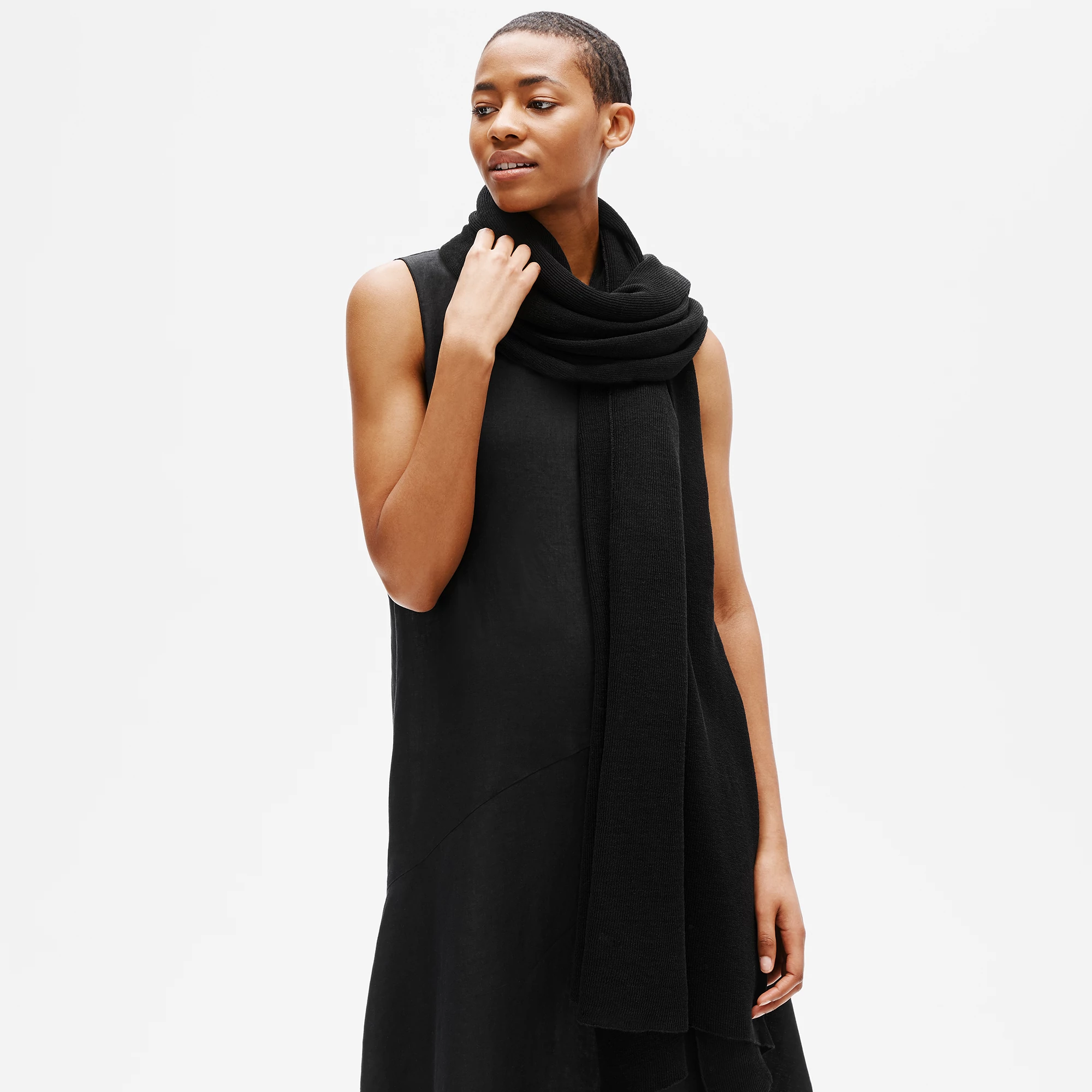 Organic Linen Crepe Wrap | EILEEN FISHER