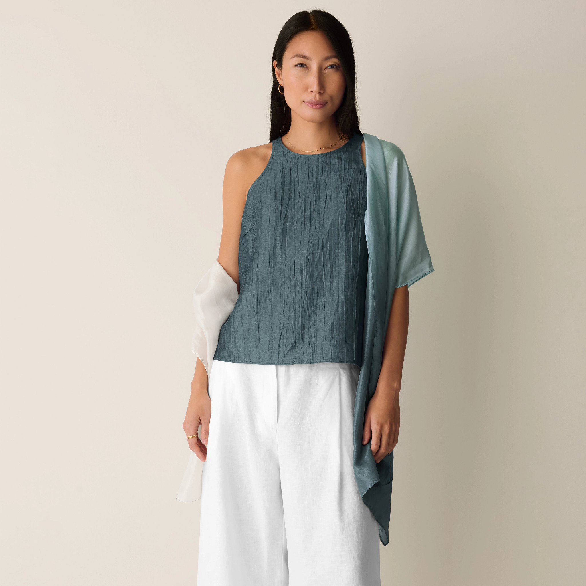 Hand-Dyed Organic Silk Scarf