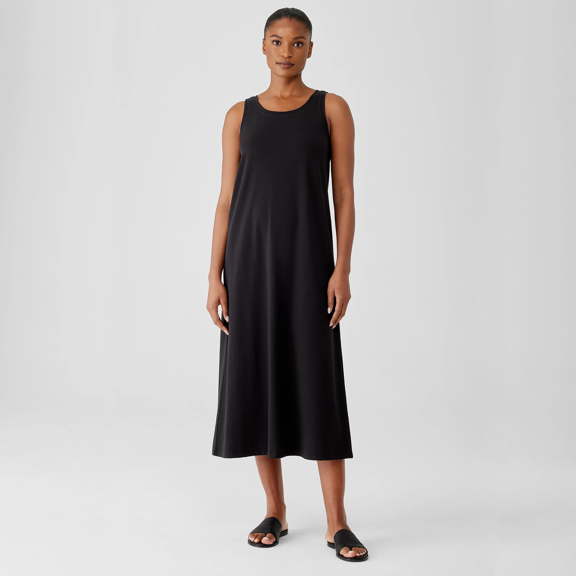 Pima Cotton Stretch Jersey Tank Dress | EILEEN FISHER