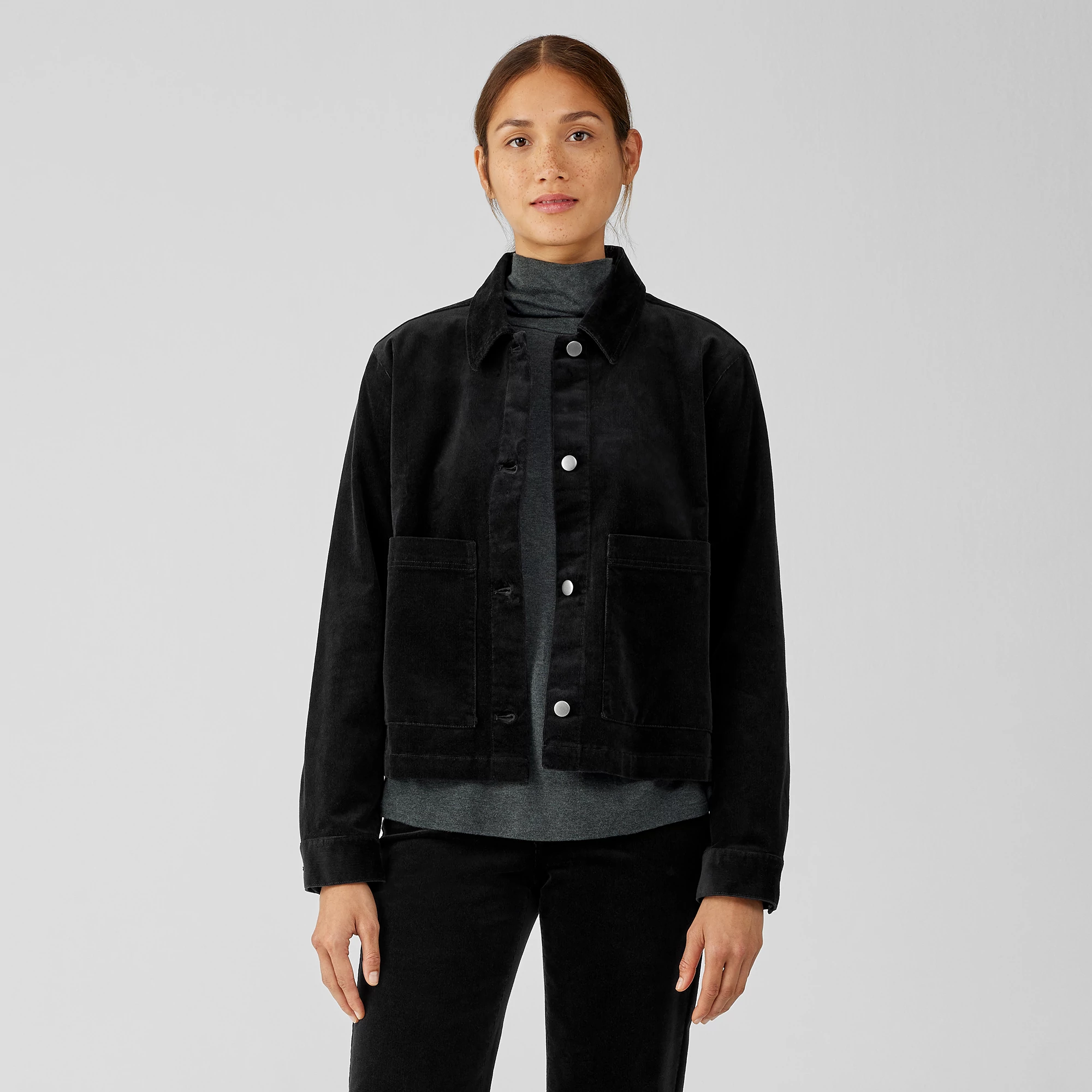 Organic Cotton Stretch Corduroy Jacket | EILEEN FISHER