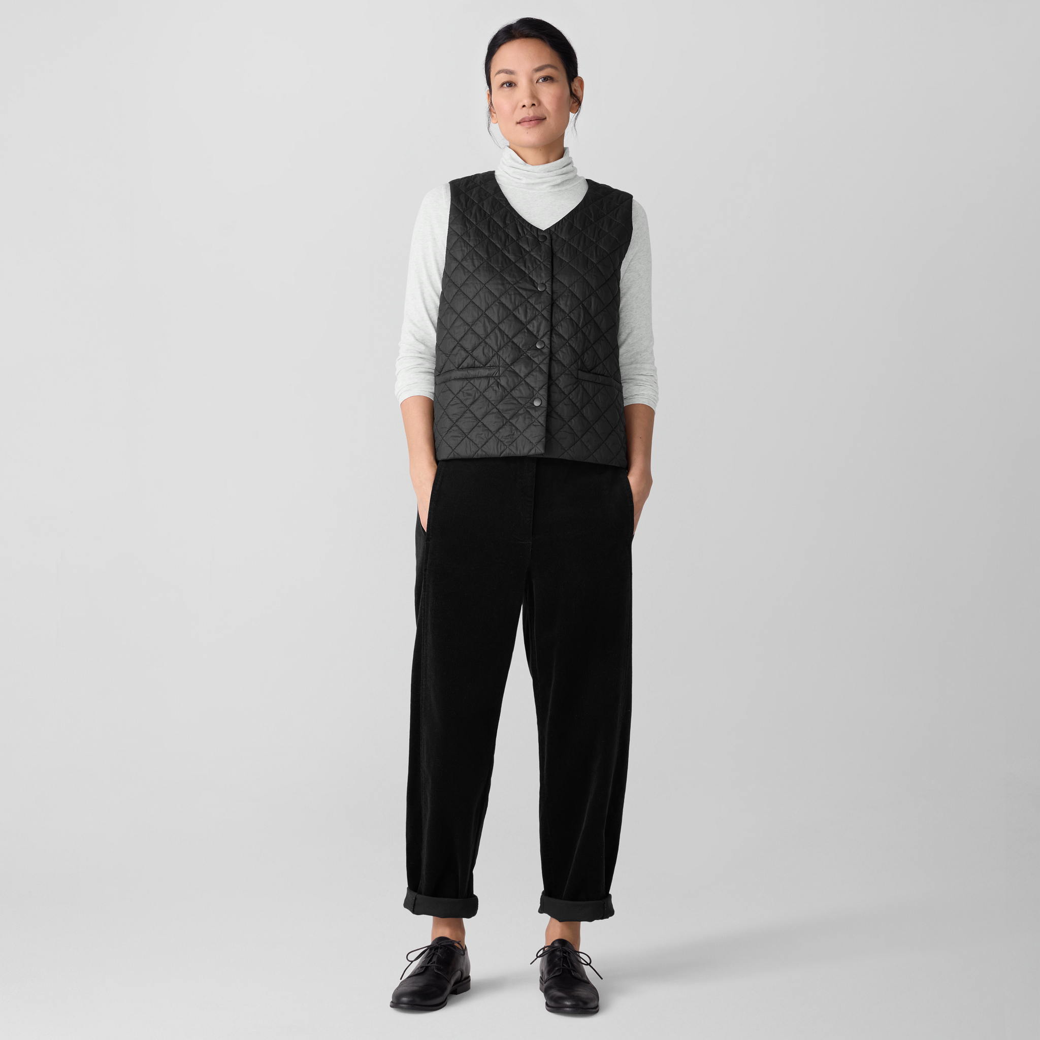 Organic Cotton Stretch Corduroy Lantern Pant