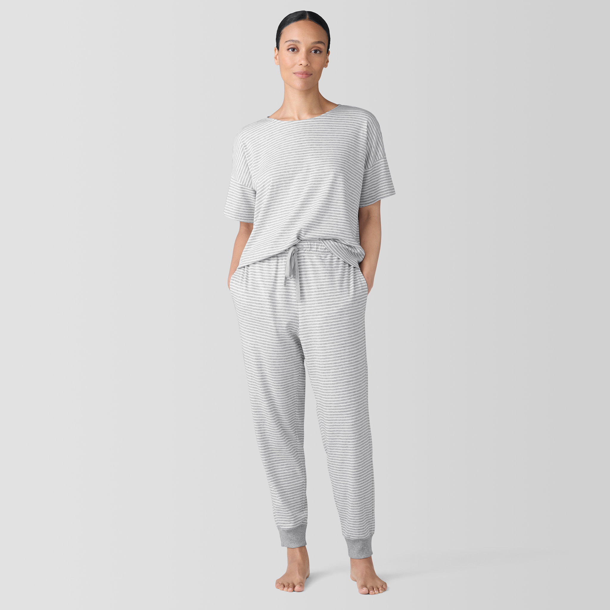 Striped Organic Cotton Interlock Jogger Sleep Pant EILEEN FISHER striped-organic-cotton-interlock-jogger-sleep-pant-eileen-fisher