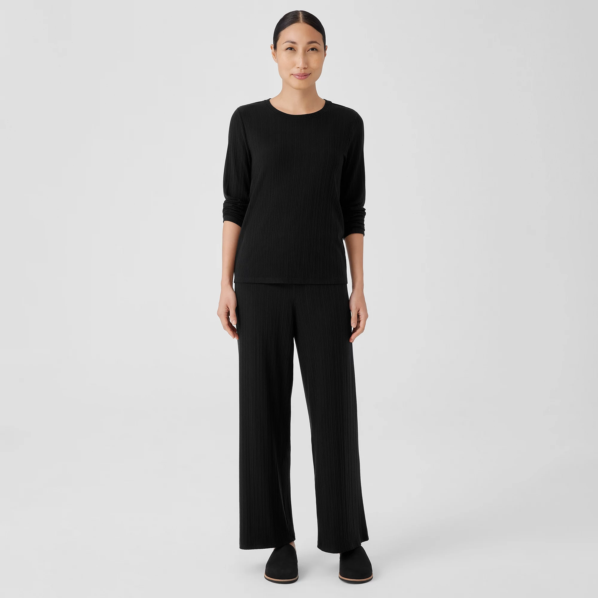 EILEEN FISHER Womens Beige Pocketed Pleated Wide Leg Printed Wear To Work Cropped Pants main image 1