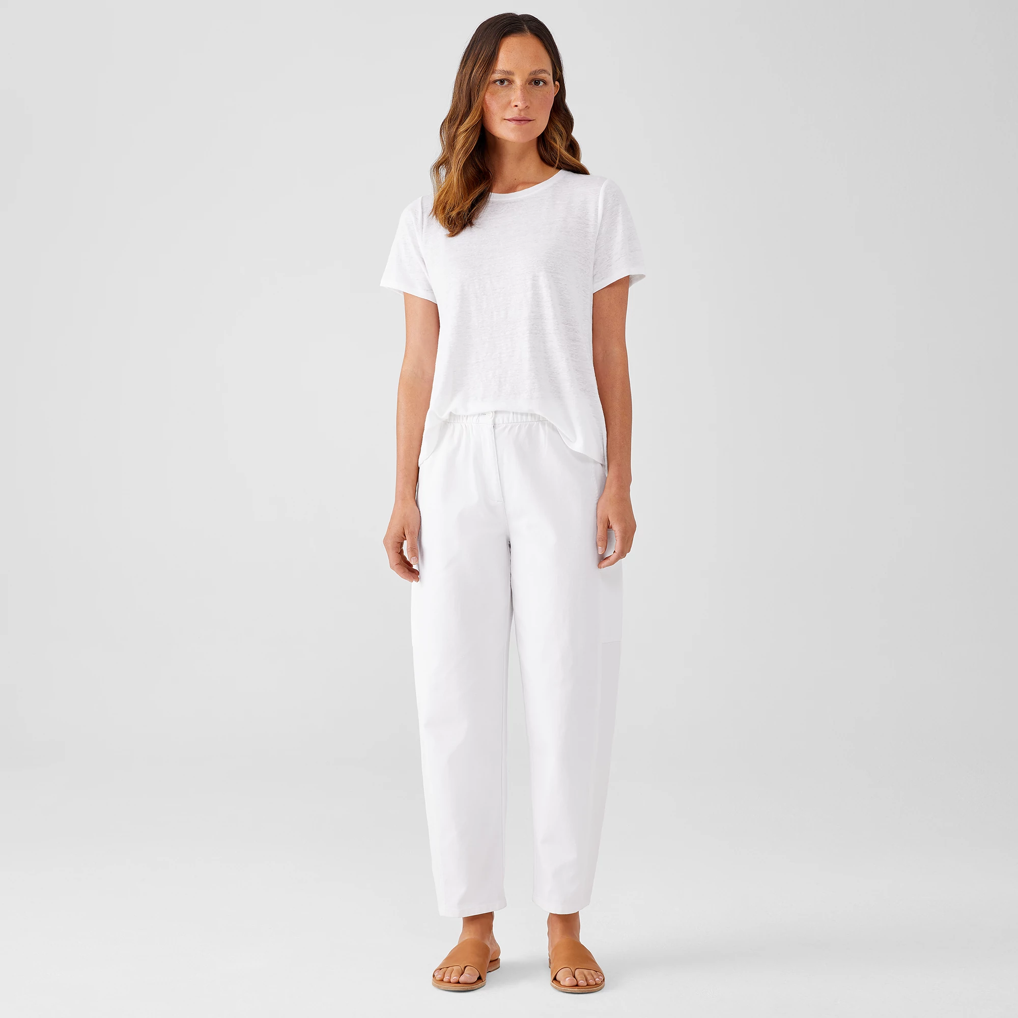 Organic Cotton Hemp Stretch Lantern Pant | EILEEN FISHER