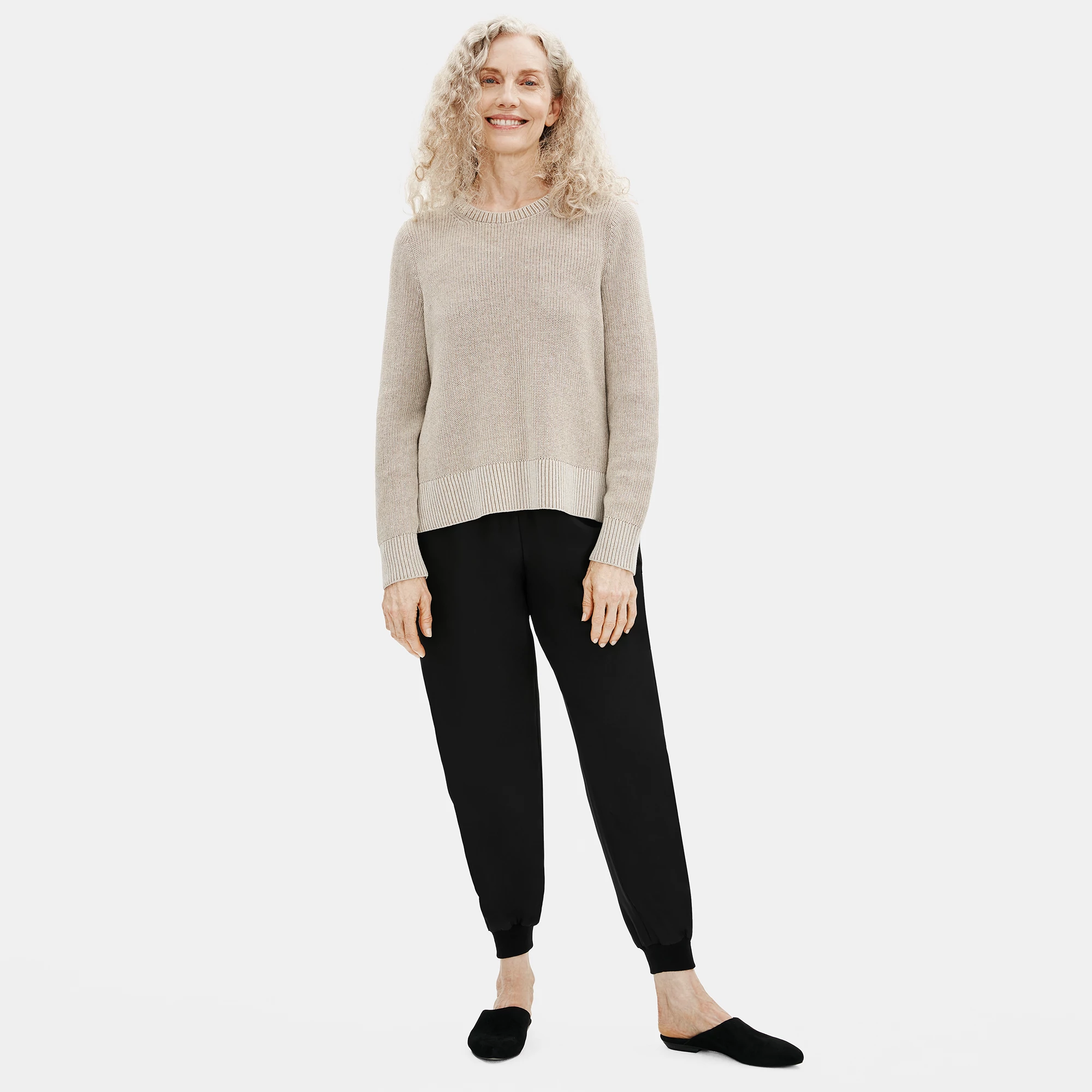 Smooth Silk Slouchy Ankle Pant from EILEEN FISHER - $135.20