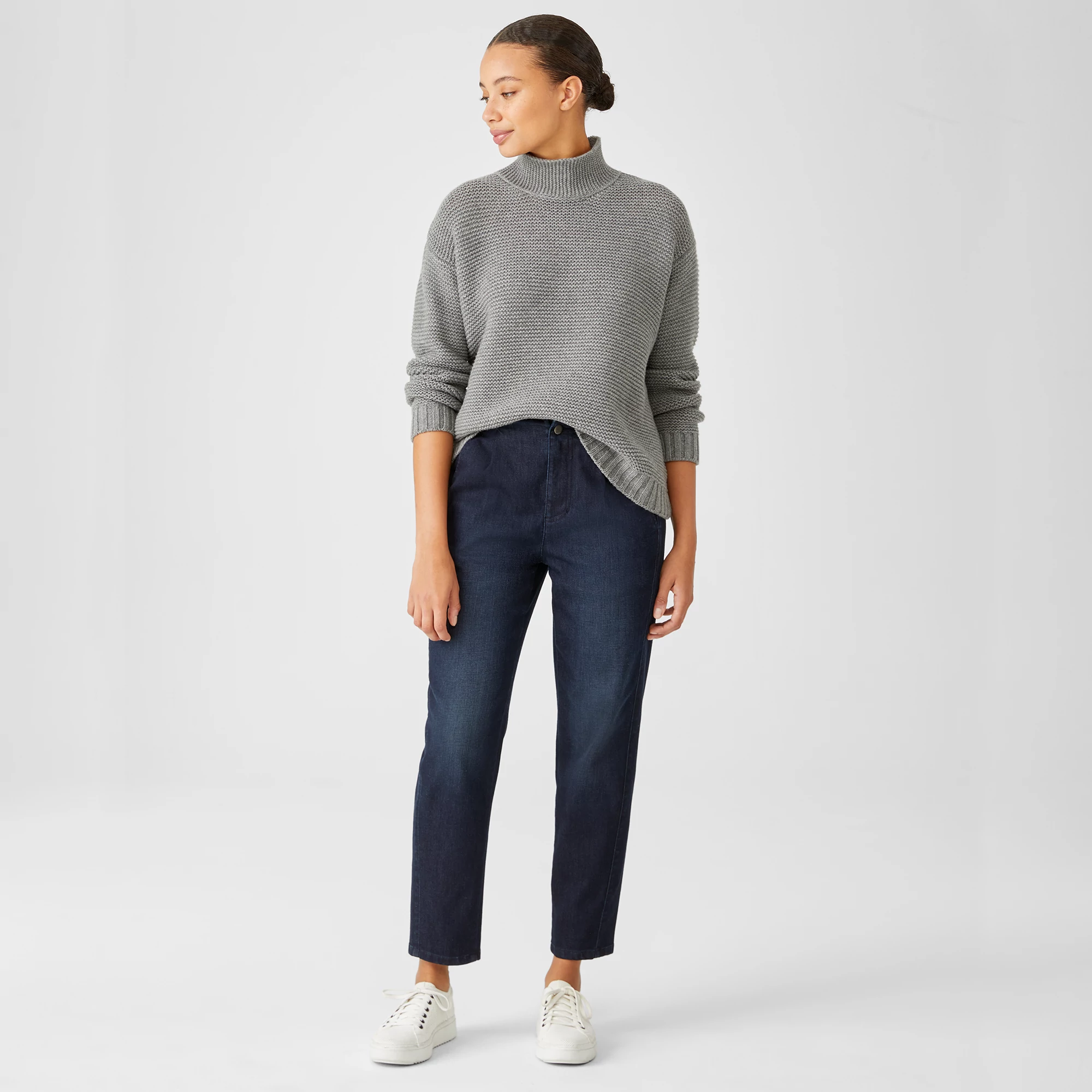 Organic Cotton Stretch Tapered Pant from EILEEN FISHER - $95.20