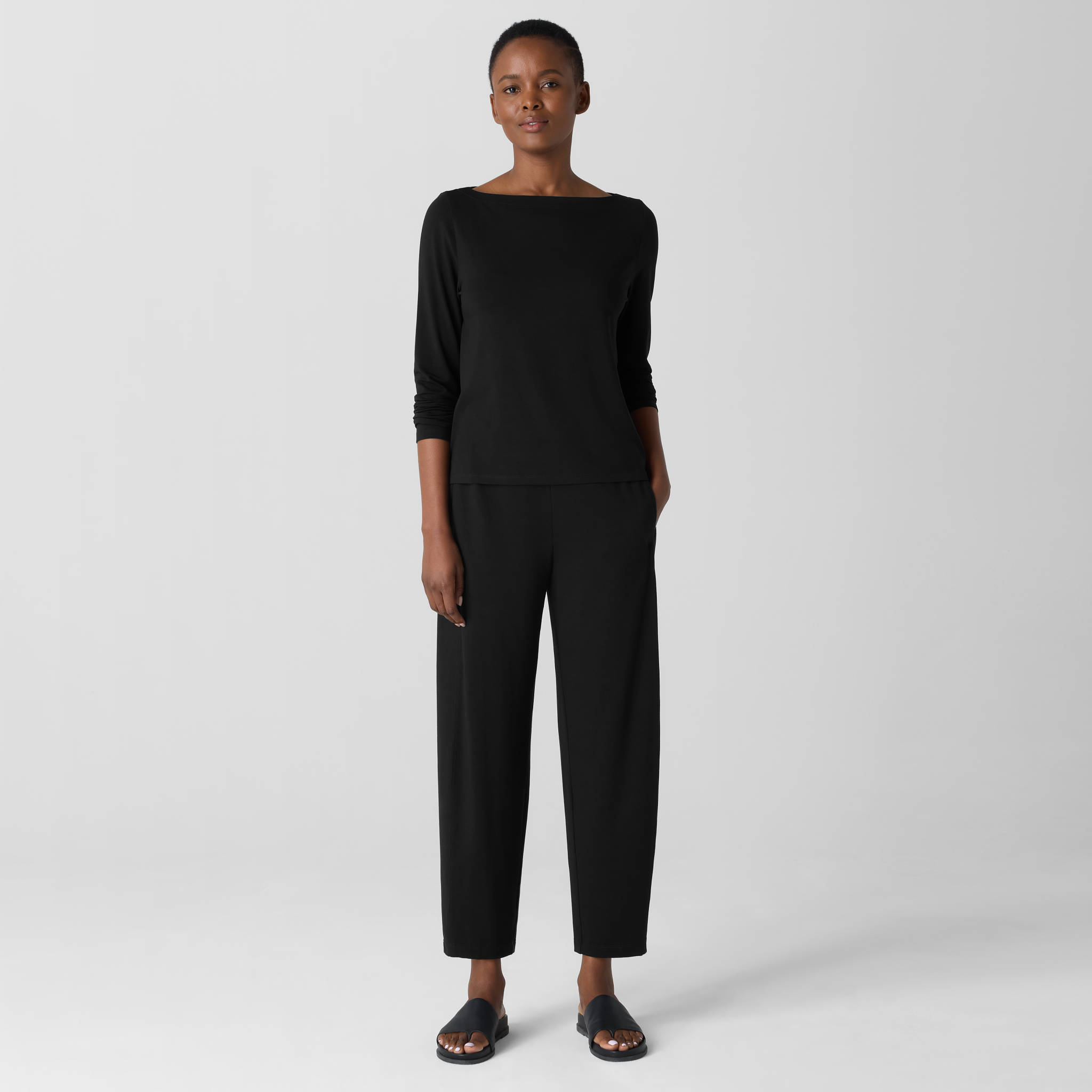 Stretch Jersey Knit Lantern Pant | EILEEN FISHER