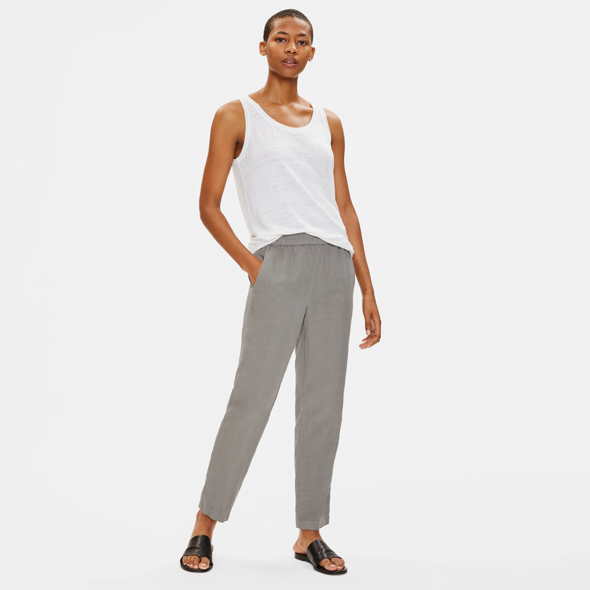 Eileen fisher grey best sale pants