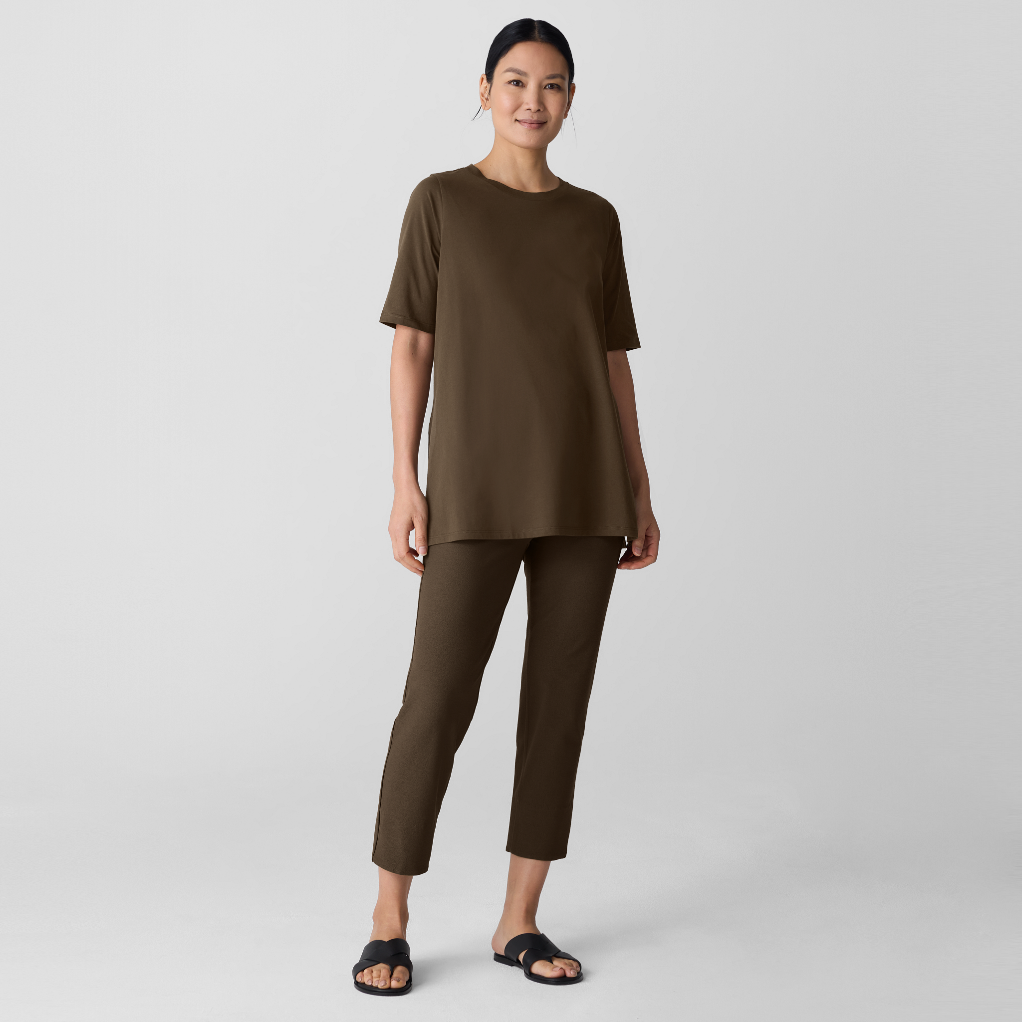 Washable Stretch Crepe Slim Pant | EILEEN FISHER