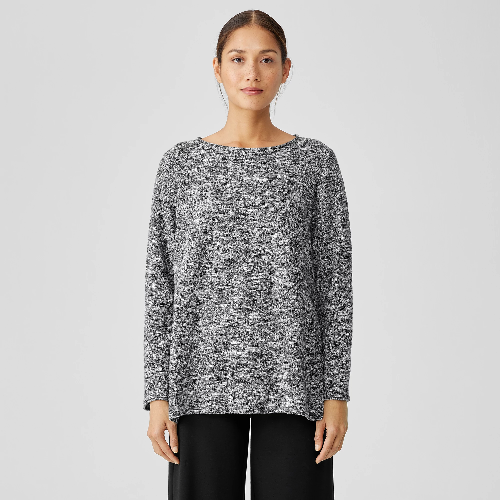 Peruvian Top Peruvian Organic Cotton Twisted Slub Top | EILEEN FISHER