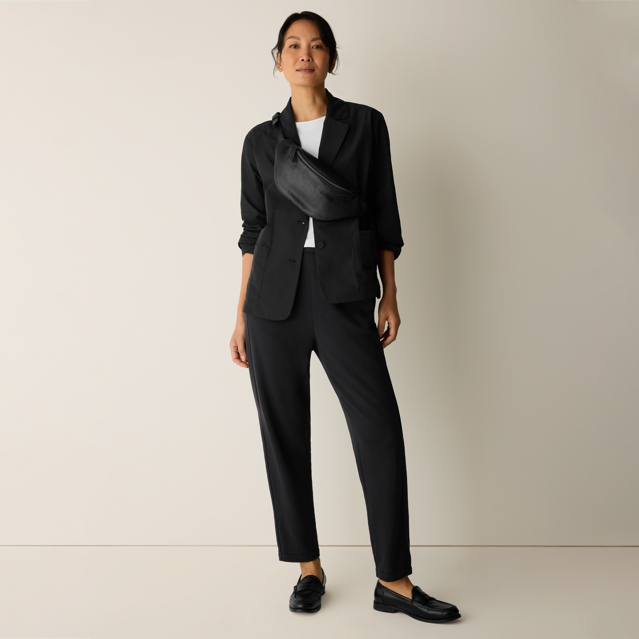 Garment-Dyed Organic Cotton Terry Slouchy Pant